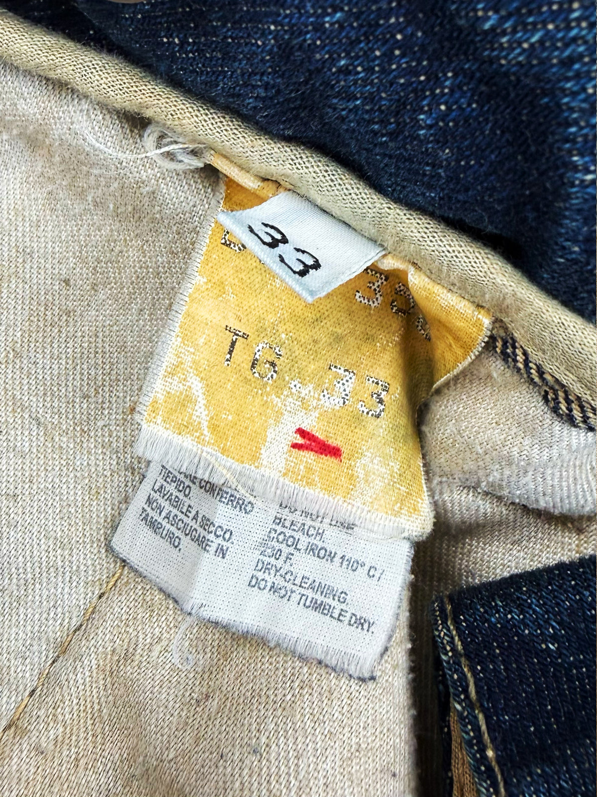 AW08 Rick Owens ‘DRKSHDW’ O&M Double Layer ‘Aircut’ Blue Wash Denim Jeans