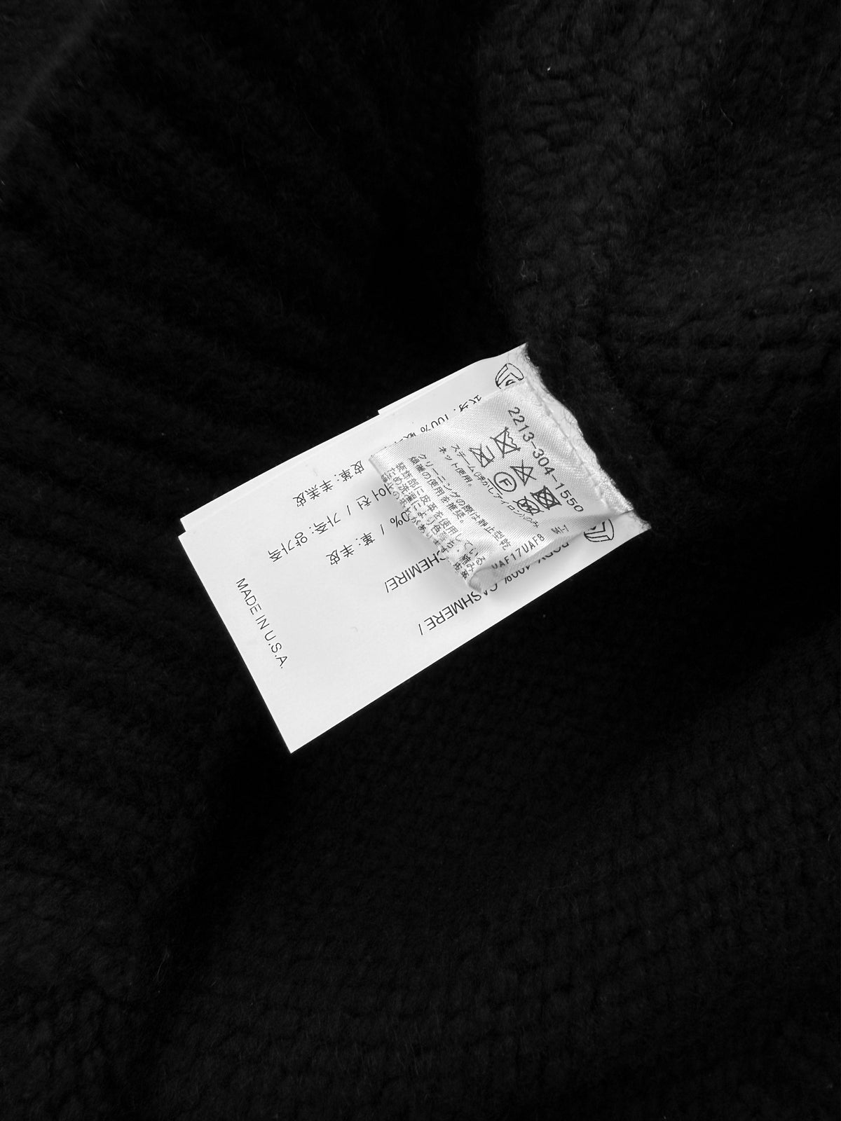 Chrome Hearts Dual Cross Patch Cashmere Black Knit Sweater
