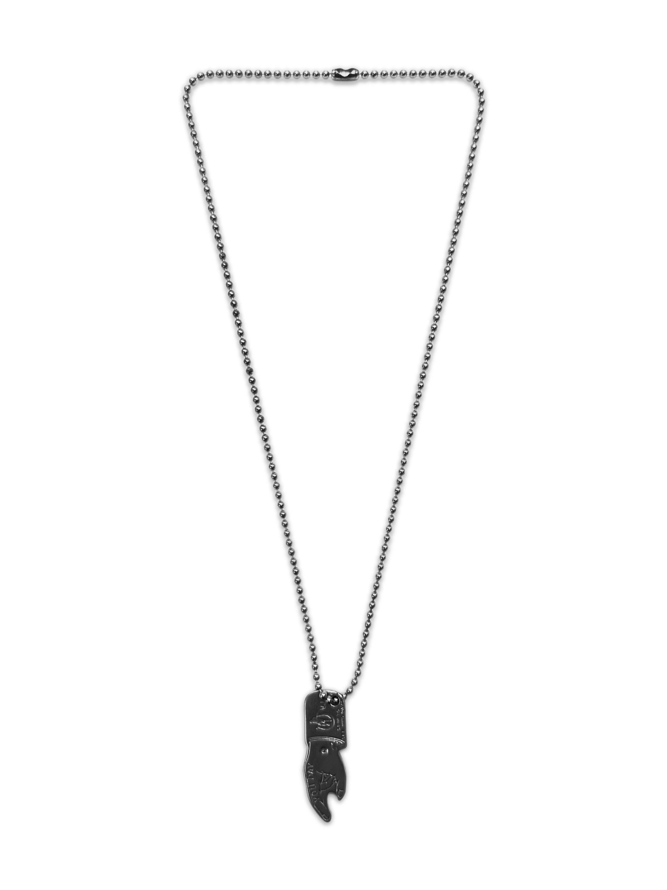 00s Hysteric Glamour ‘You Pay’ Bottle Opener Ball Chain Necklace