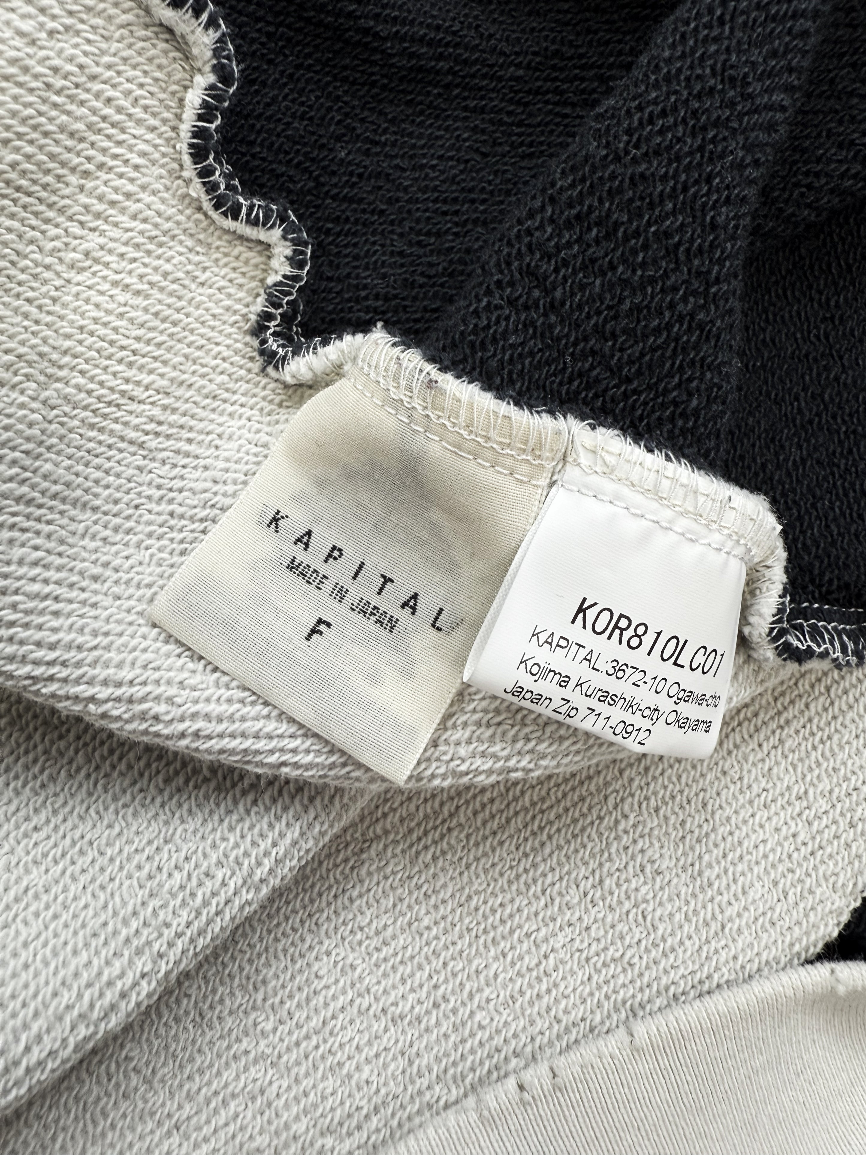 Kapital Bone Skeleton Reconstructed Flag Crewneck