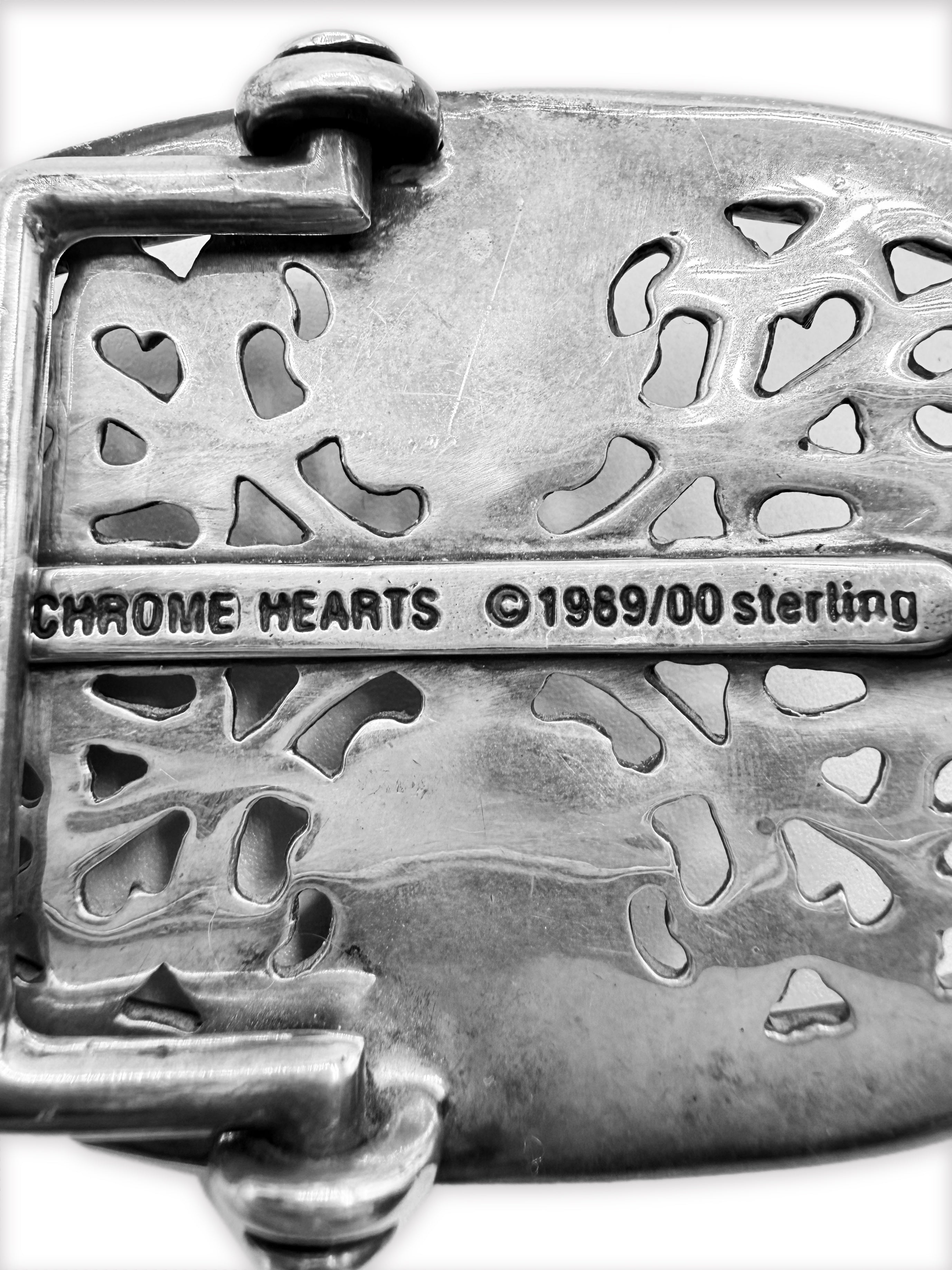Chrome Hearts ‘Oval’ 1.5 in .925 Silver Belt Buckle