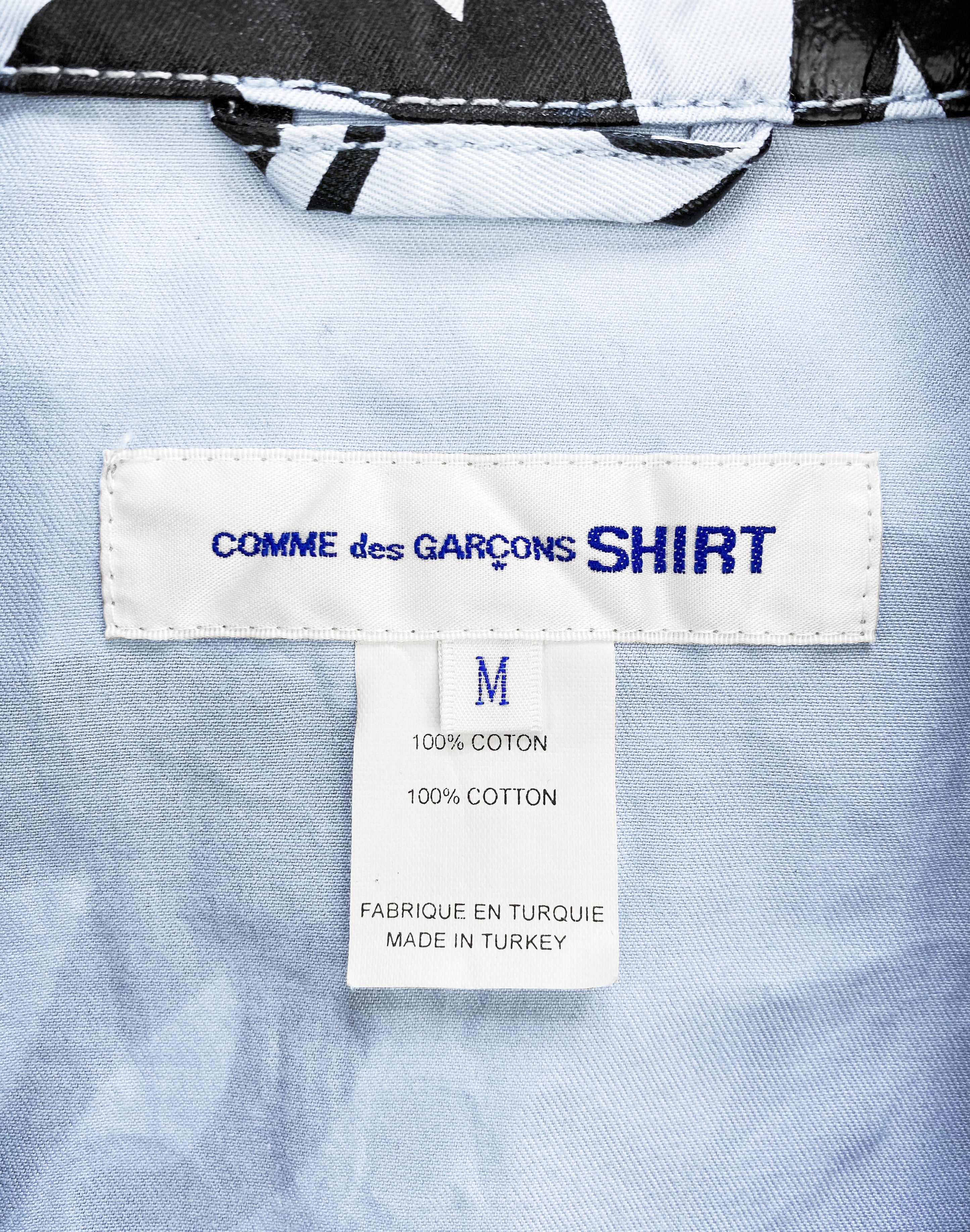 Comme Des Garçons Shirt Graffiti Full Print Collared Jacket