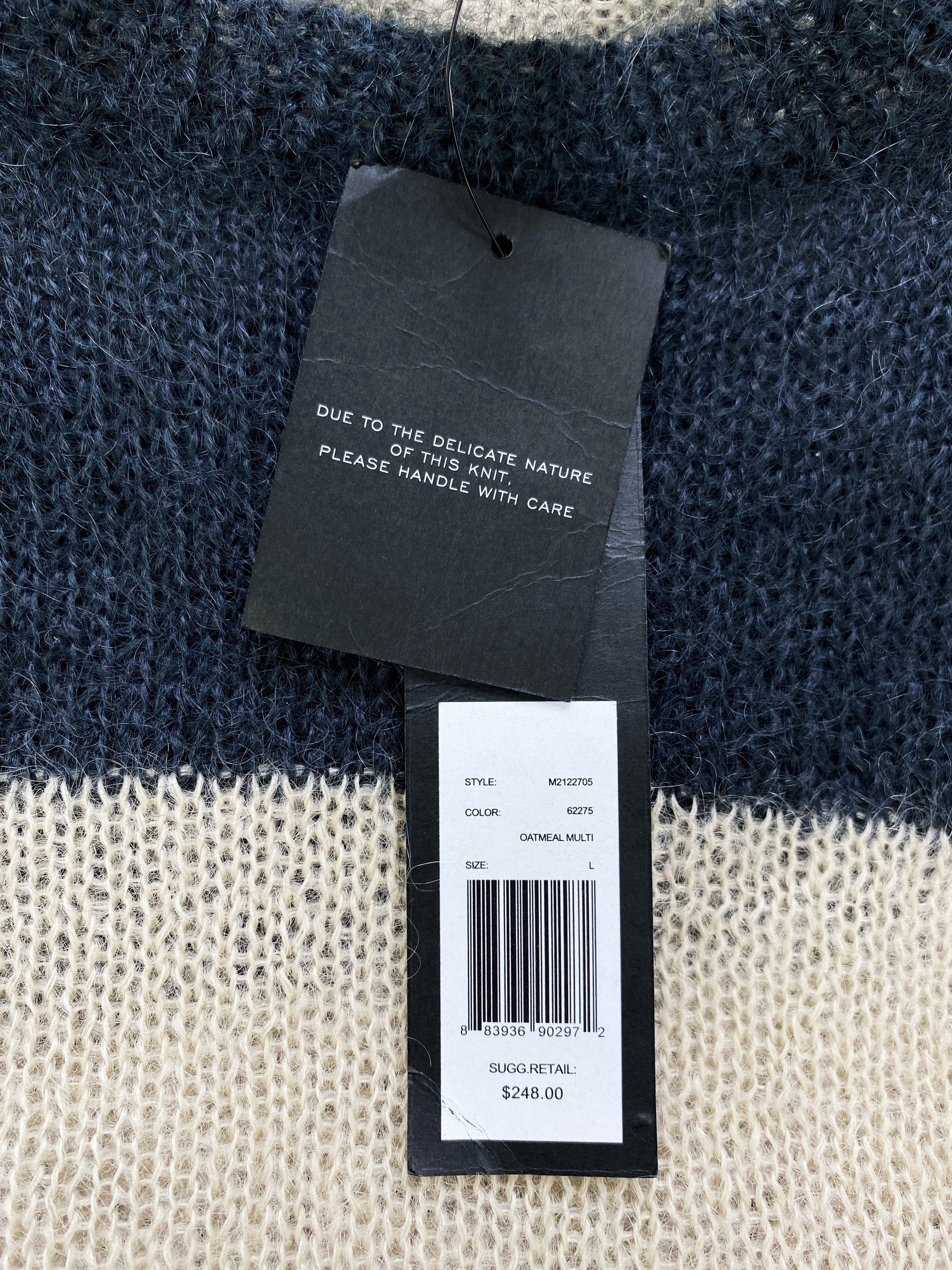 Marc Jacobs Loose Gauge Striped Mohair Knitted Sweater