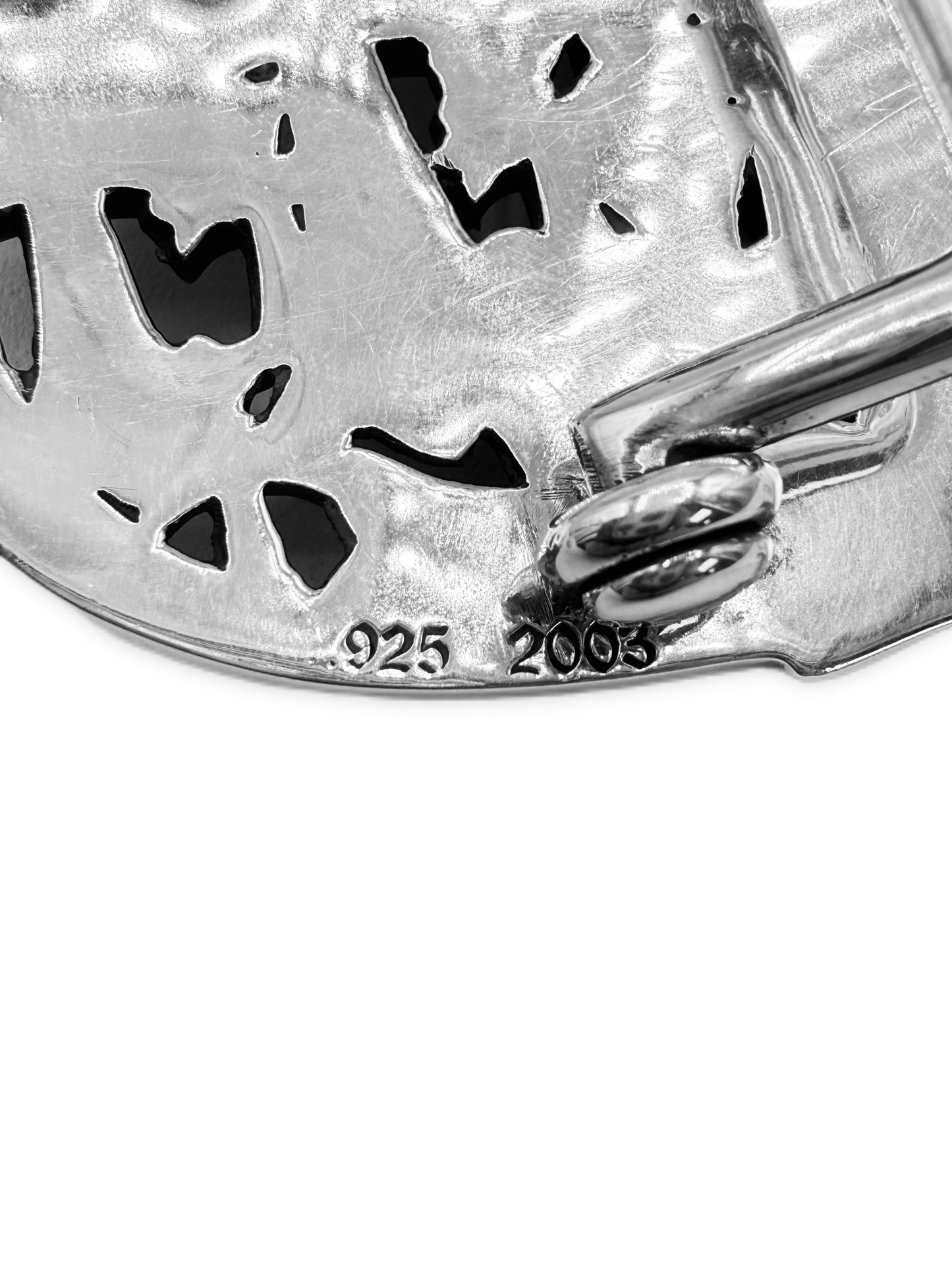 Chrome Hearts Cemetery Cross .925 Silver Belt Buckle