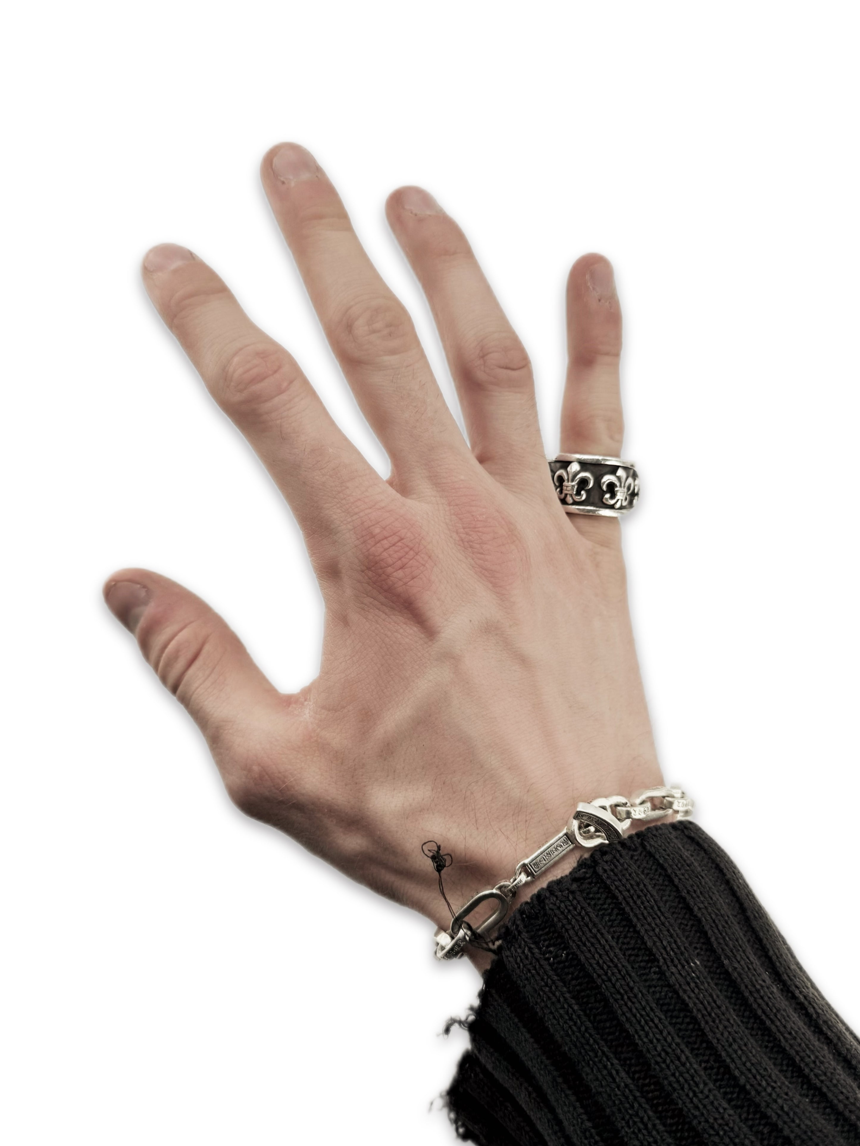 Chrome Hearts Fleur de Lis .925 Silver Spinner Ring