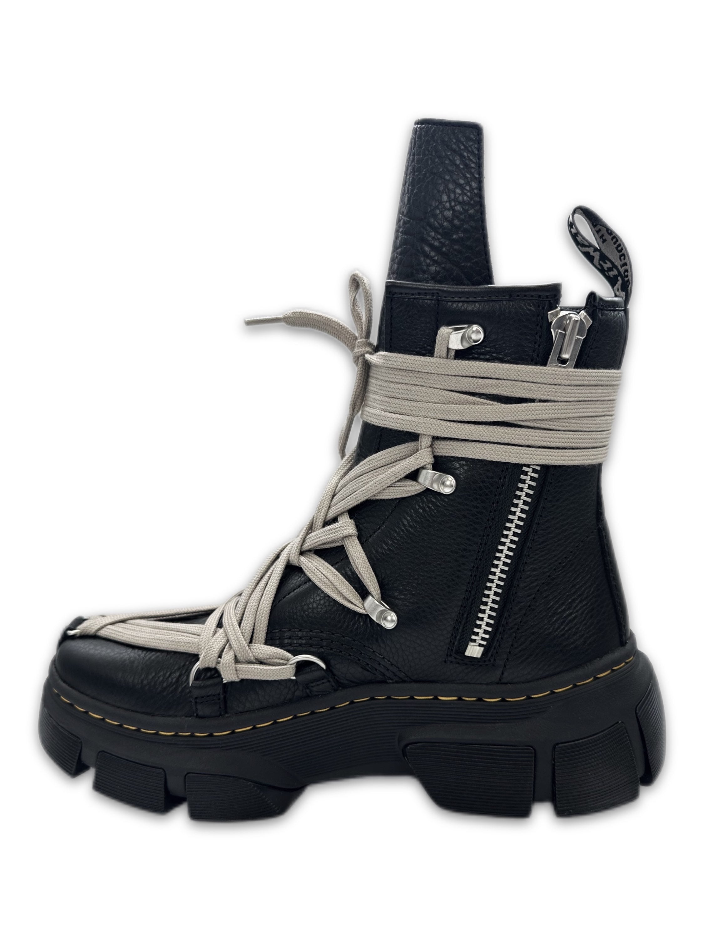 2024 Rick Owens x Dr Marten ‘1460’ DMXL Pentagram Lace Leather Boots