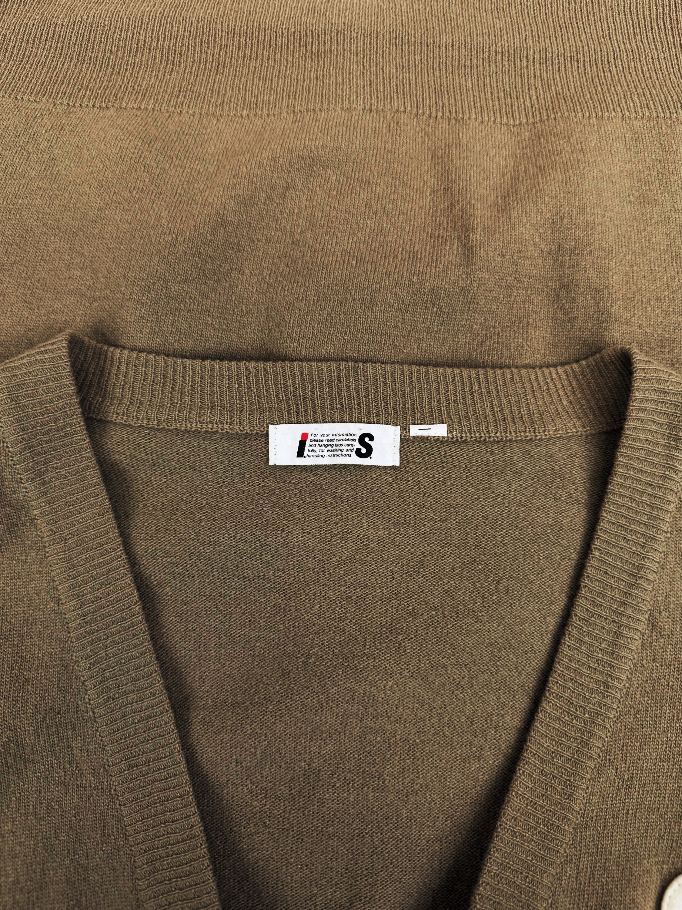 90s Issey Miyake I.S Sport Beige 5 Button Cardigan