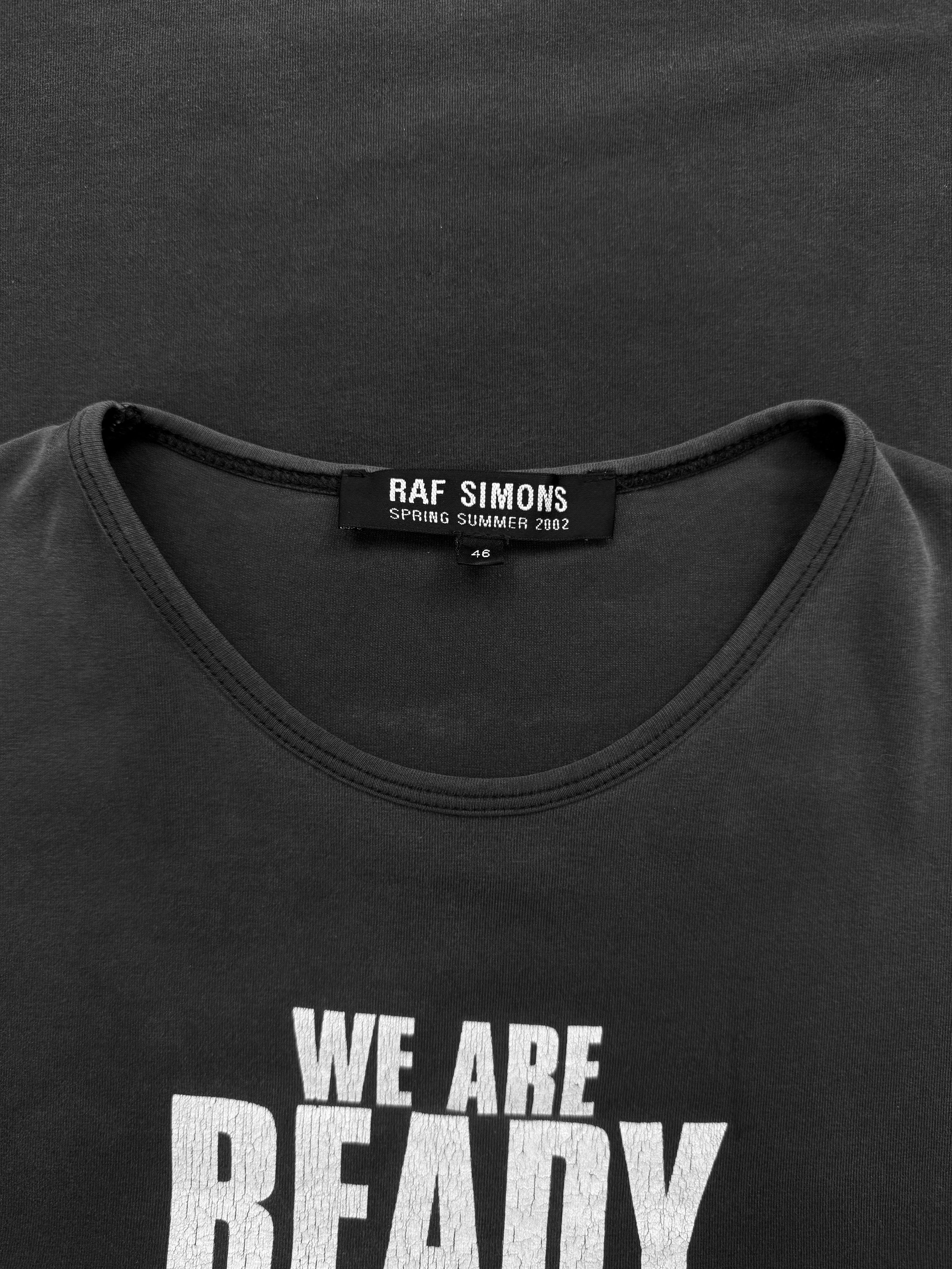 SS02 Raf Simons Kollaps ‘Ignite’ Ash Grey Fitted T-Shirt