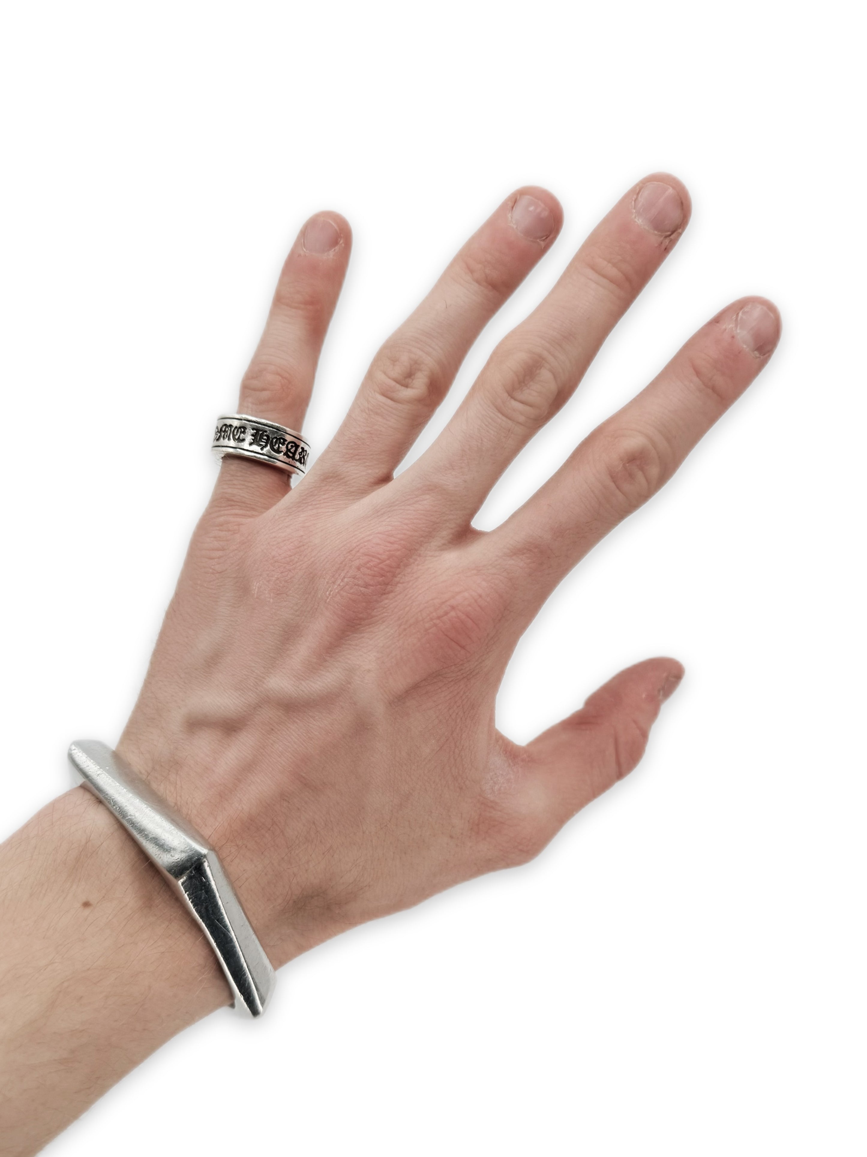 Chrome Hearts ‘Scroll’ Spell Out .925 Silver Ring