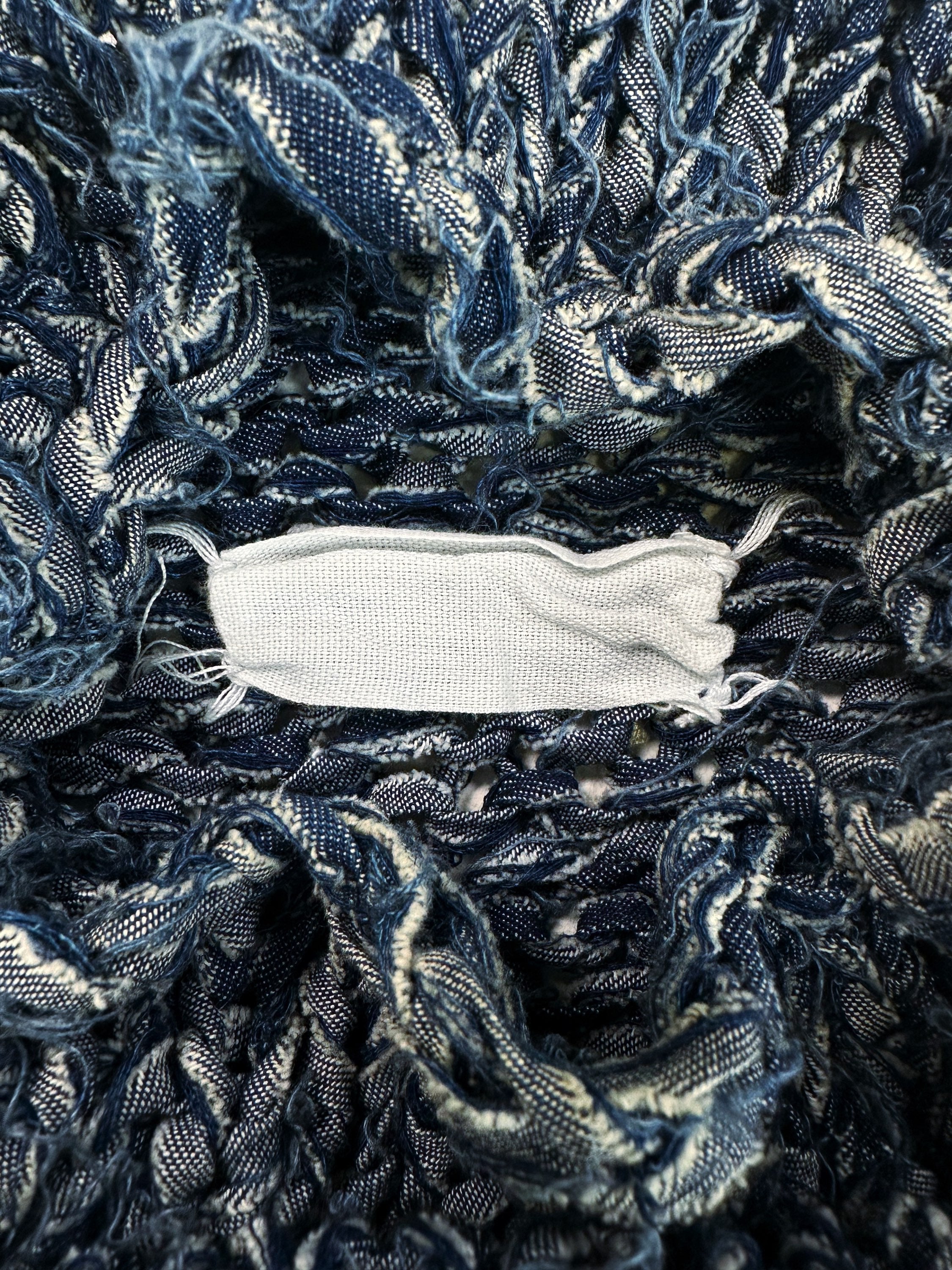 AW99 Maison Margiela Blue Denim Reworked Knit Sweater