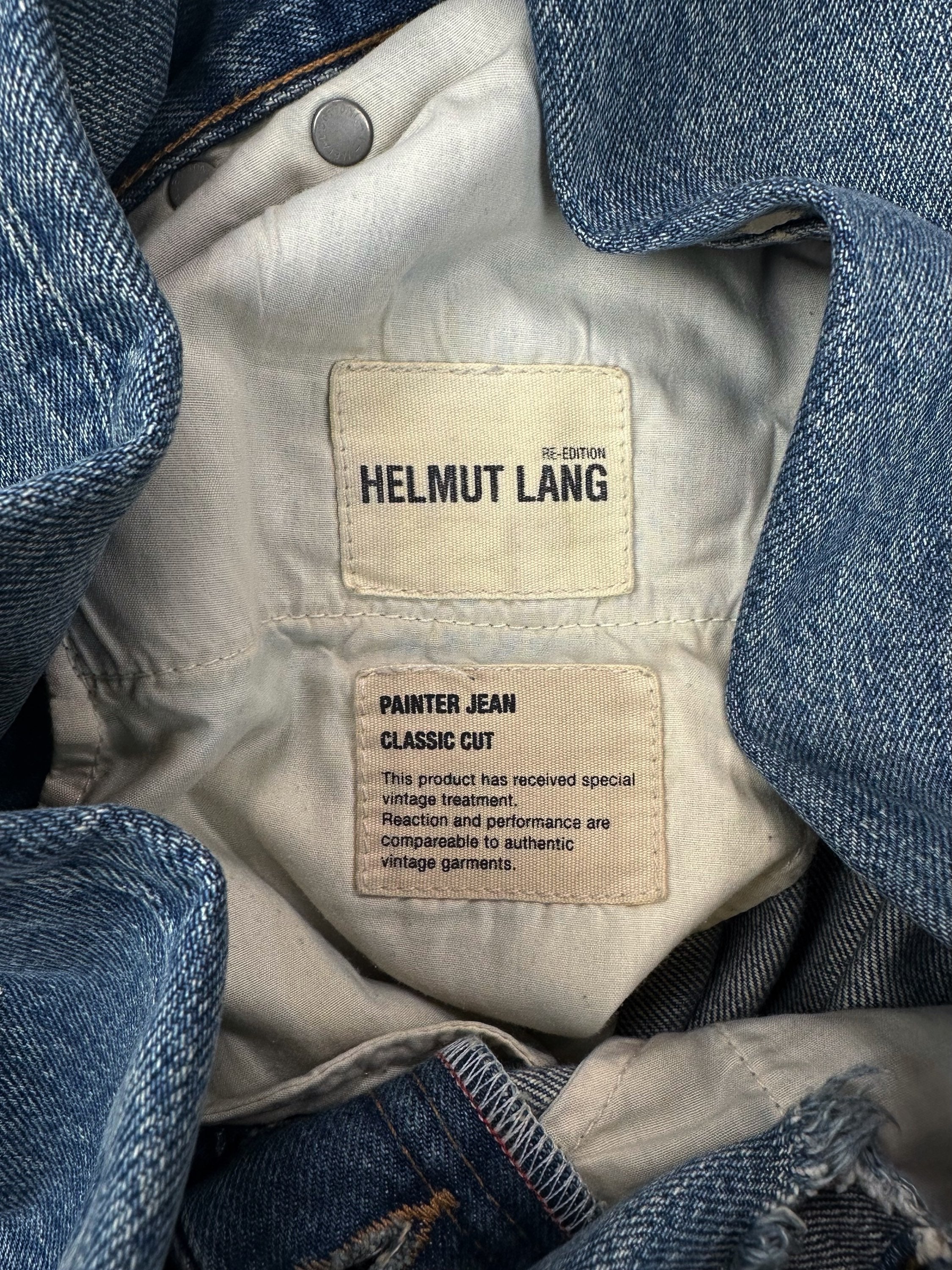Helmut Lang ‘Painter’ Blue Wash Distressed Re-Edition Denim