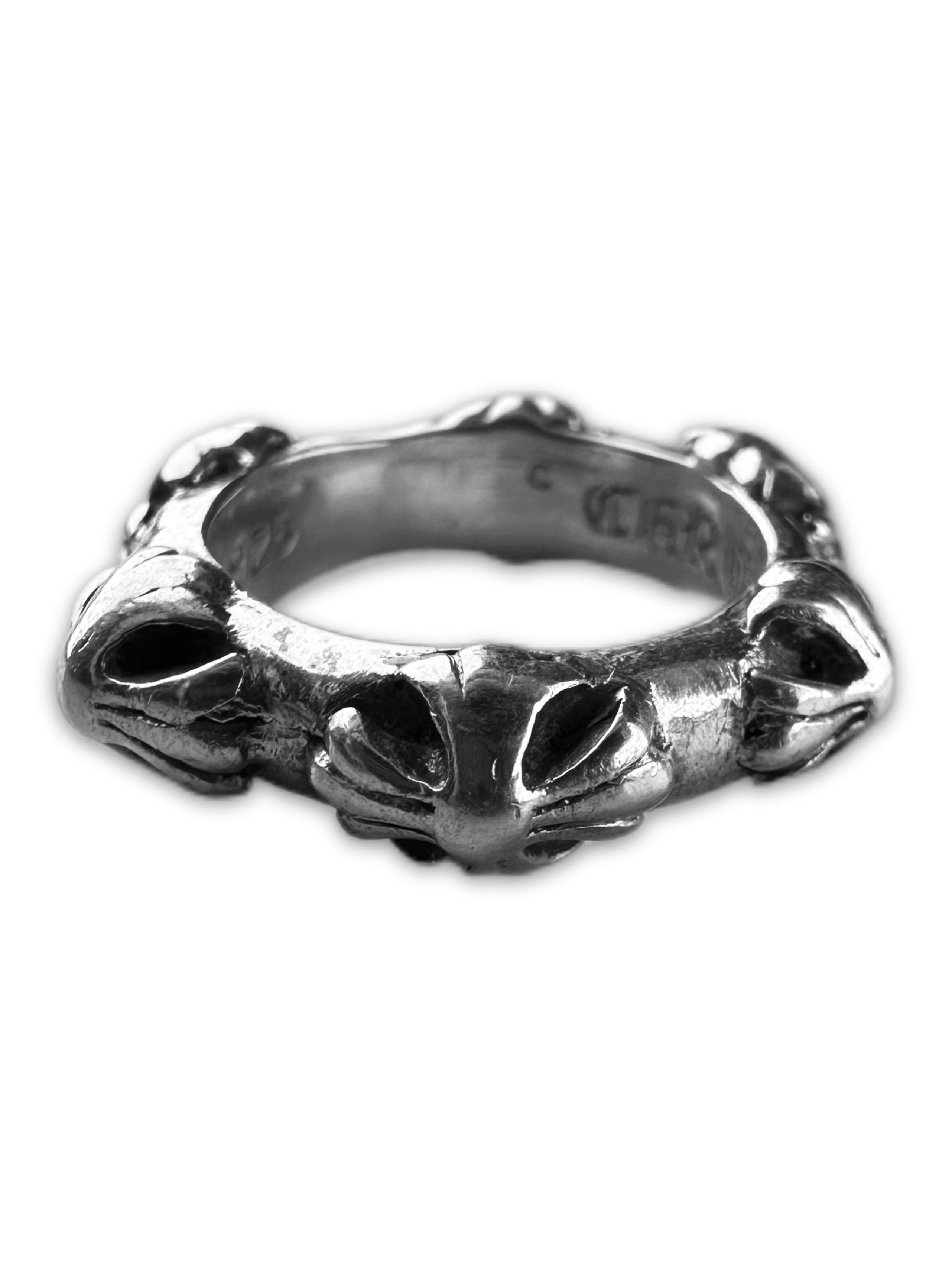 Chrome Hearts ‘Cross’ Band .925 Silver Etched Ring