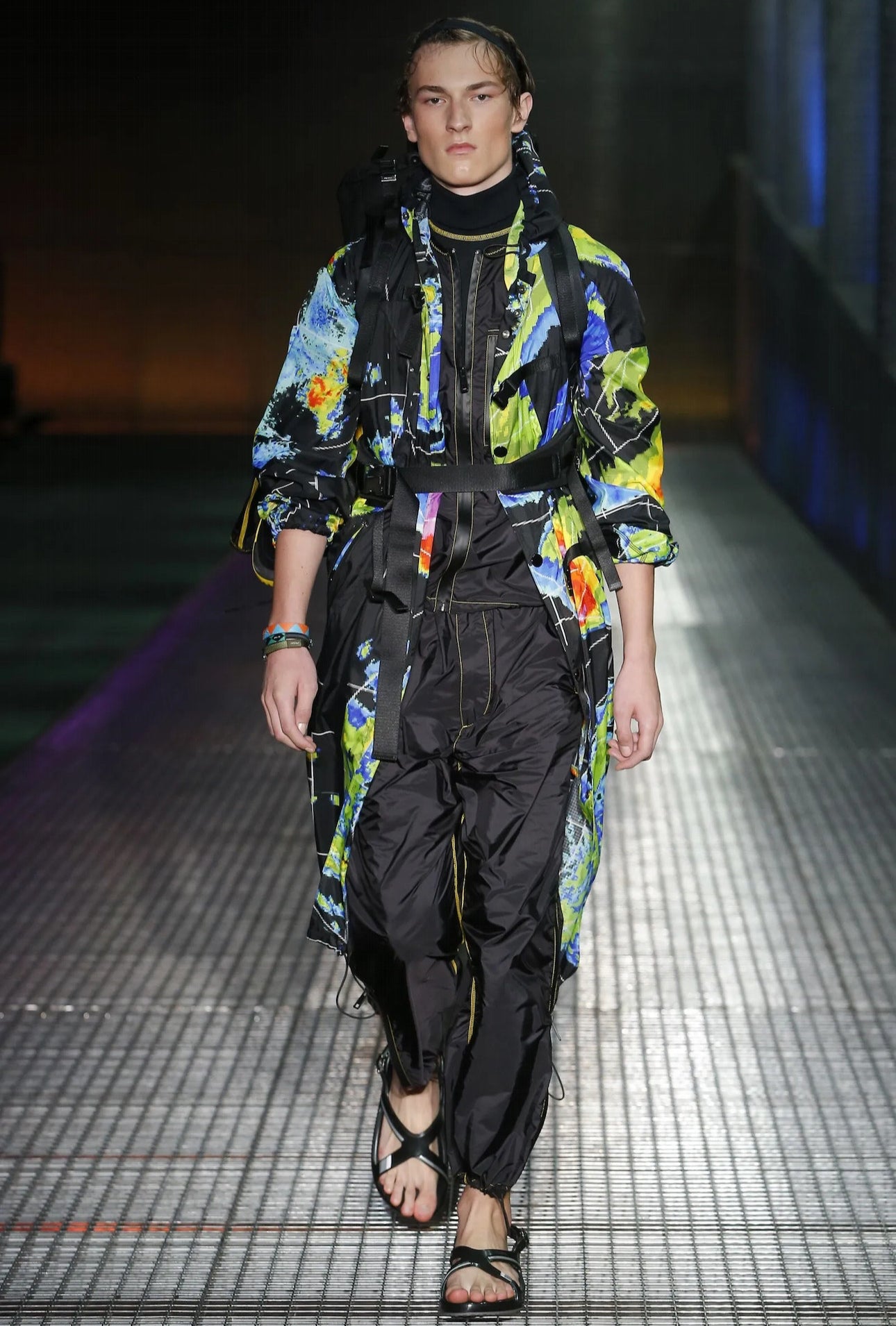 SS17 Prada ‘Radar’ Pixelated Ripstop Graphic Nylon Vest