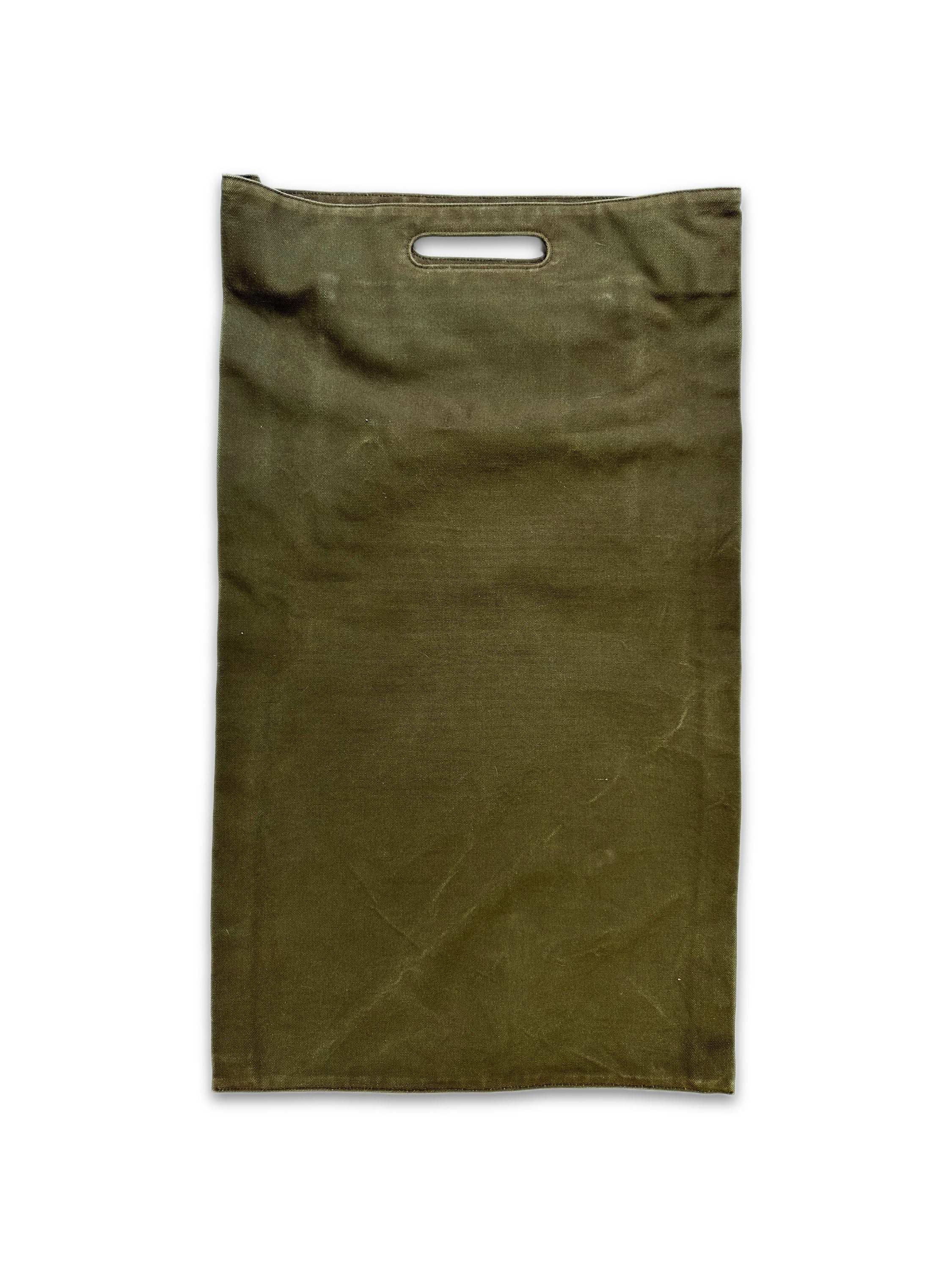 1999 Helmut Lang Olive Green Heavy Weight Canvas Tote Bag
