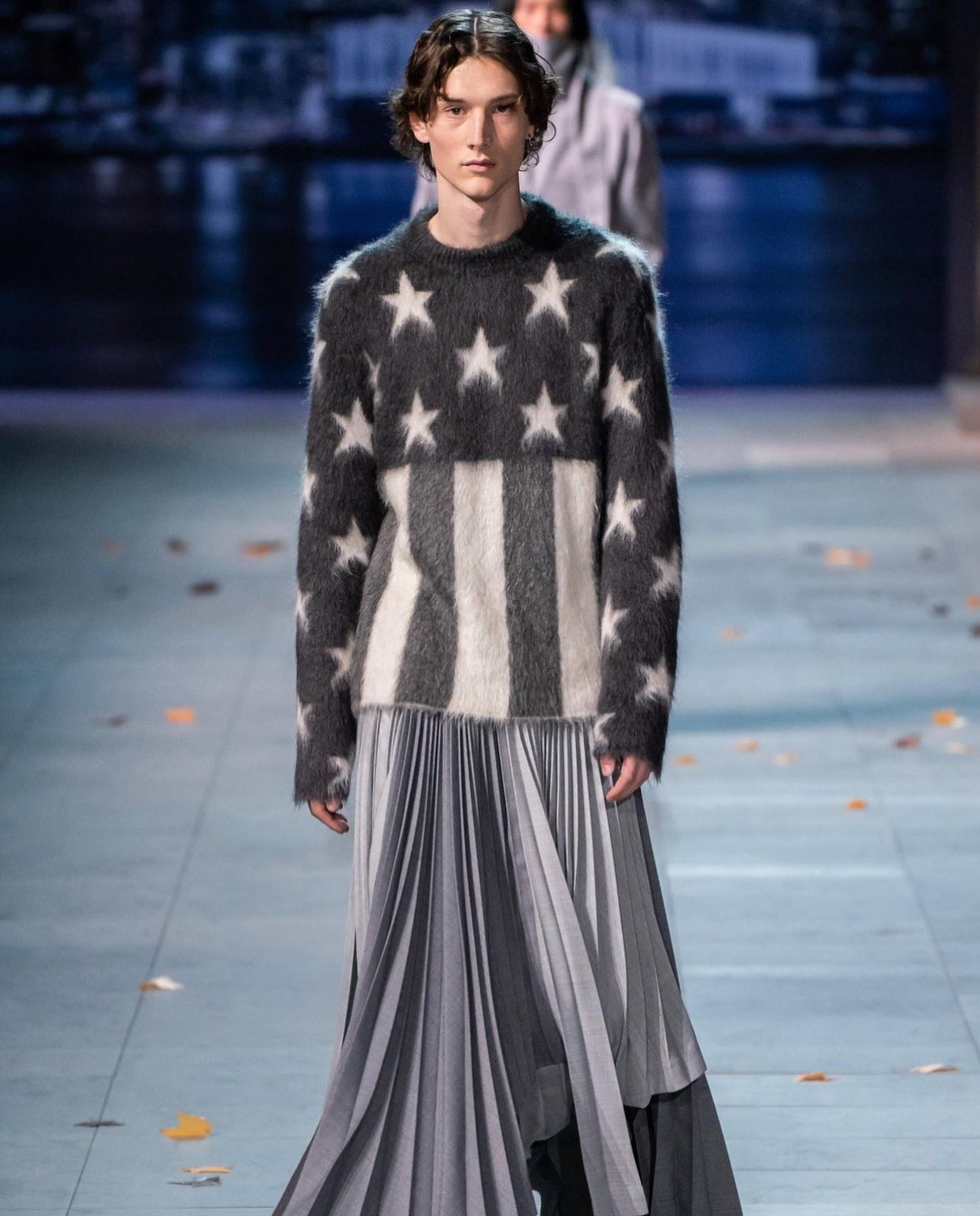 AW19 Louis Vuitton by Virgil Abloh Mohair ‘Flag’ Knitted Sweater
