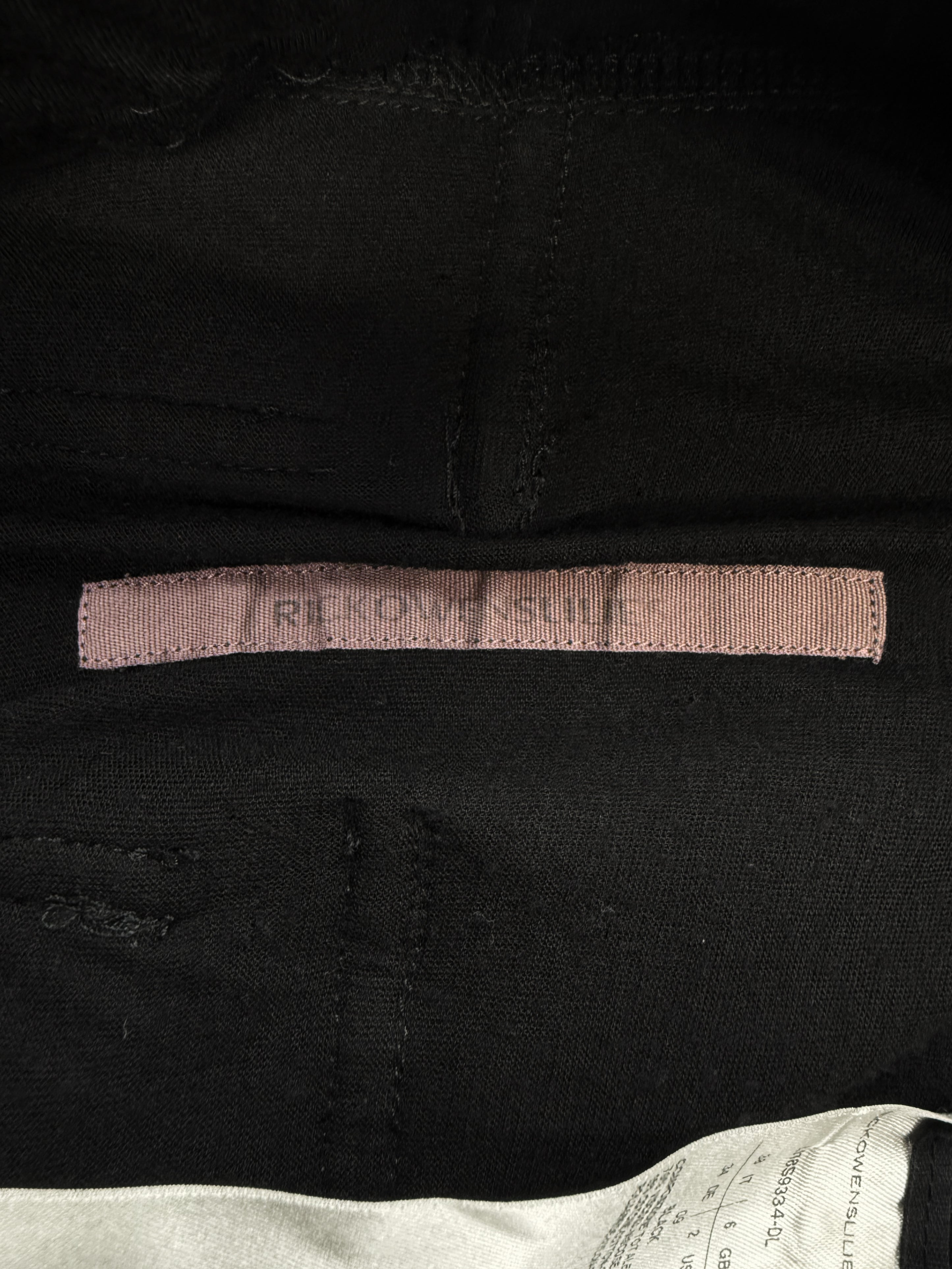 Rick Owens Lilies Light Weight Black Elasticated Shorts