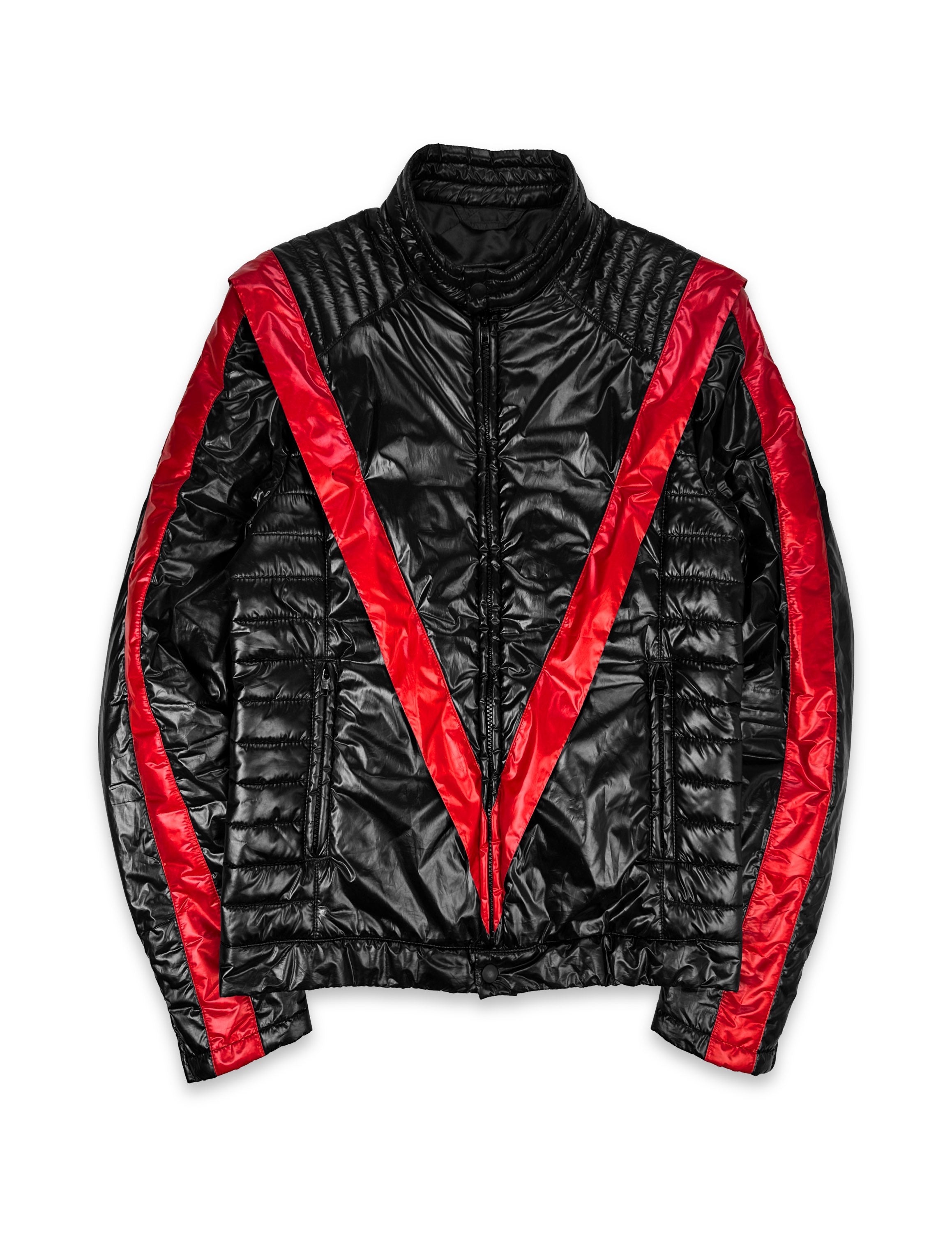 AW08 MAISON MARGIELA 'THRILLER' QUILTED PUFFER BIKER JACKET