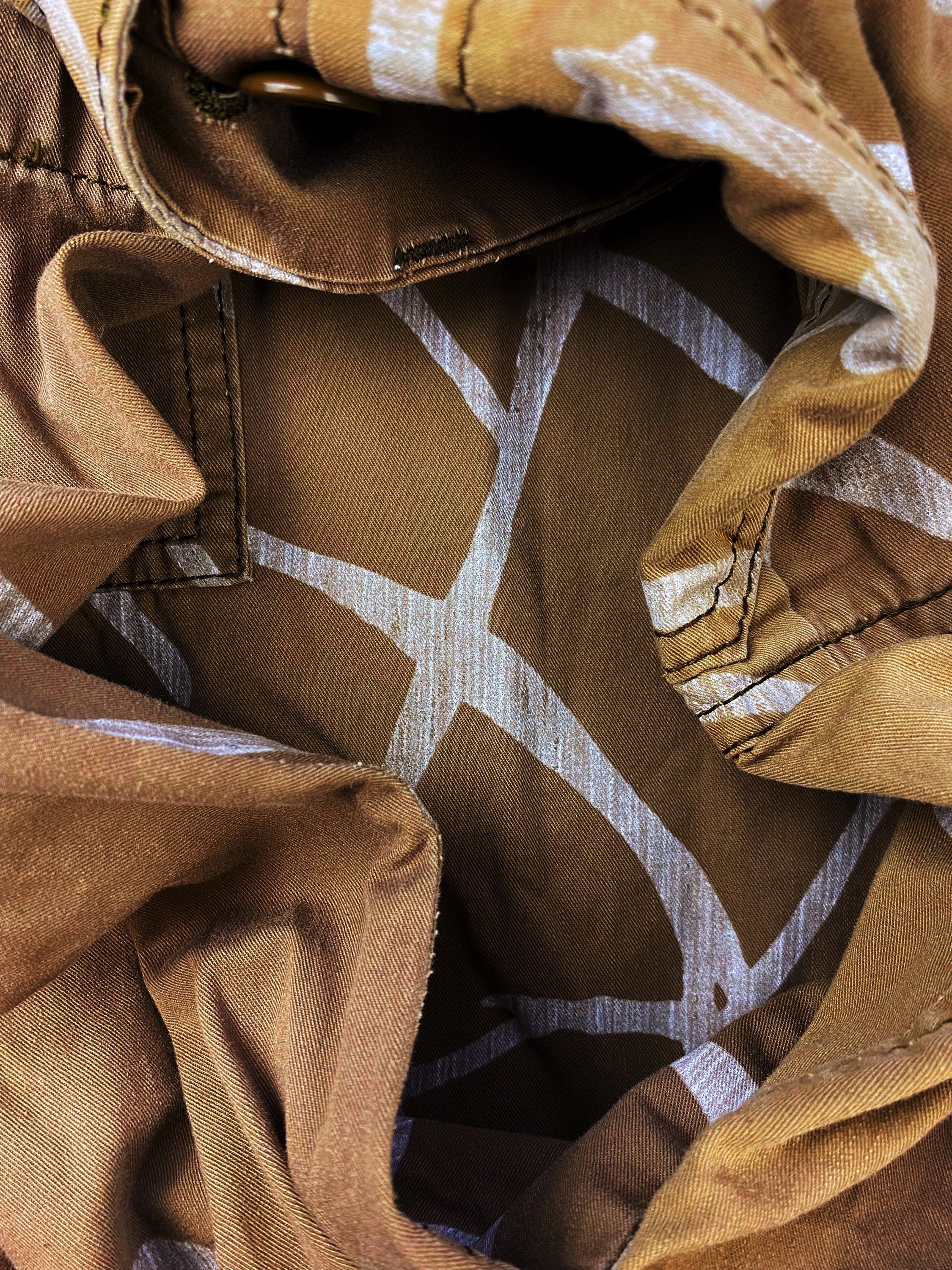 SS04 Junya Watanabe ‘Barbed Wire’ Tan Painted Cargo Pants