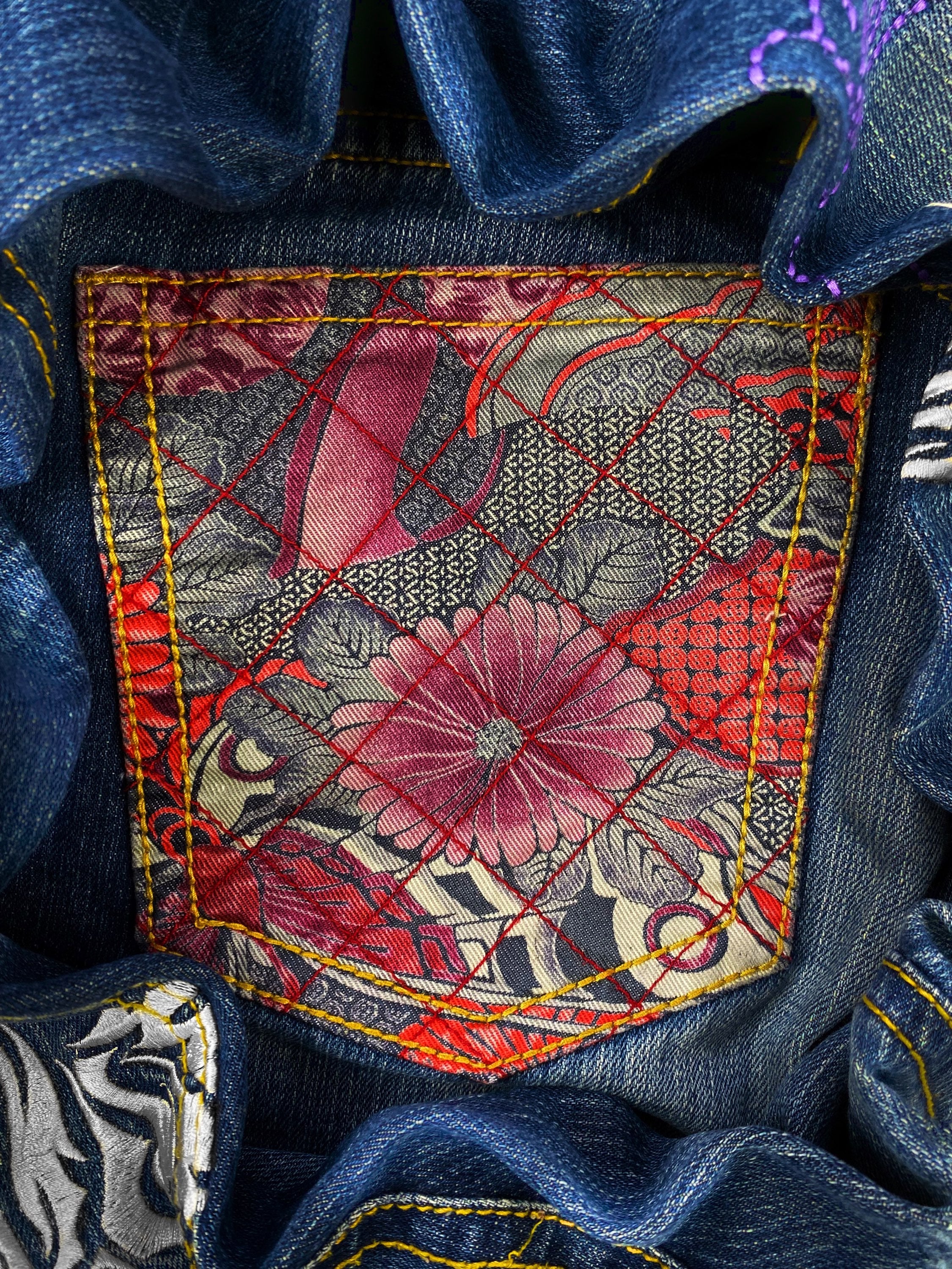 00s Evangelion x Nishiki ‘Neon Genesis’ Embroidered Wide Cut Denim