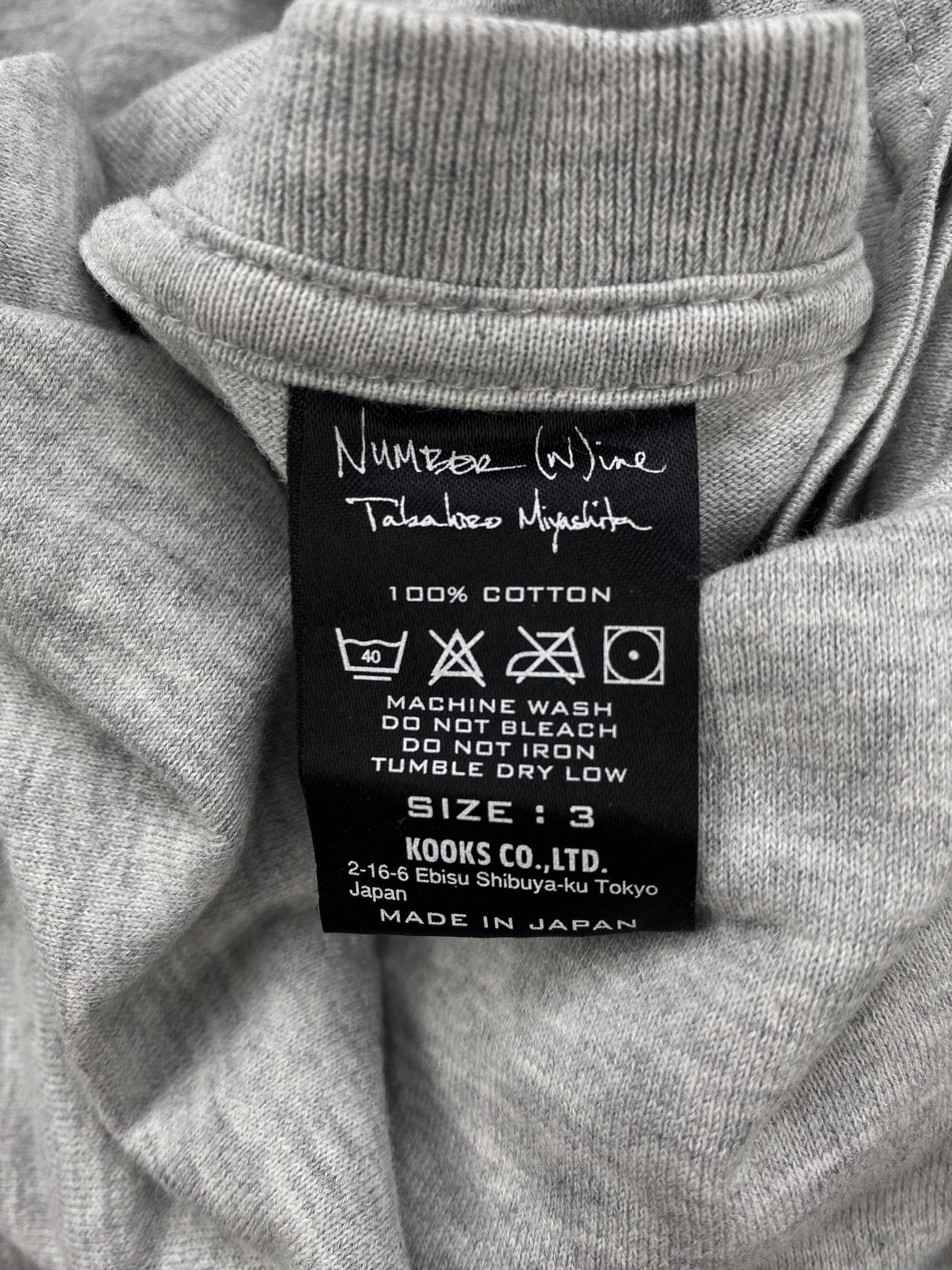 Number (N)ine ‘Love & Hope’ Gun Graphic Heather Grey T-Shirt