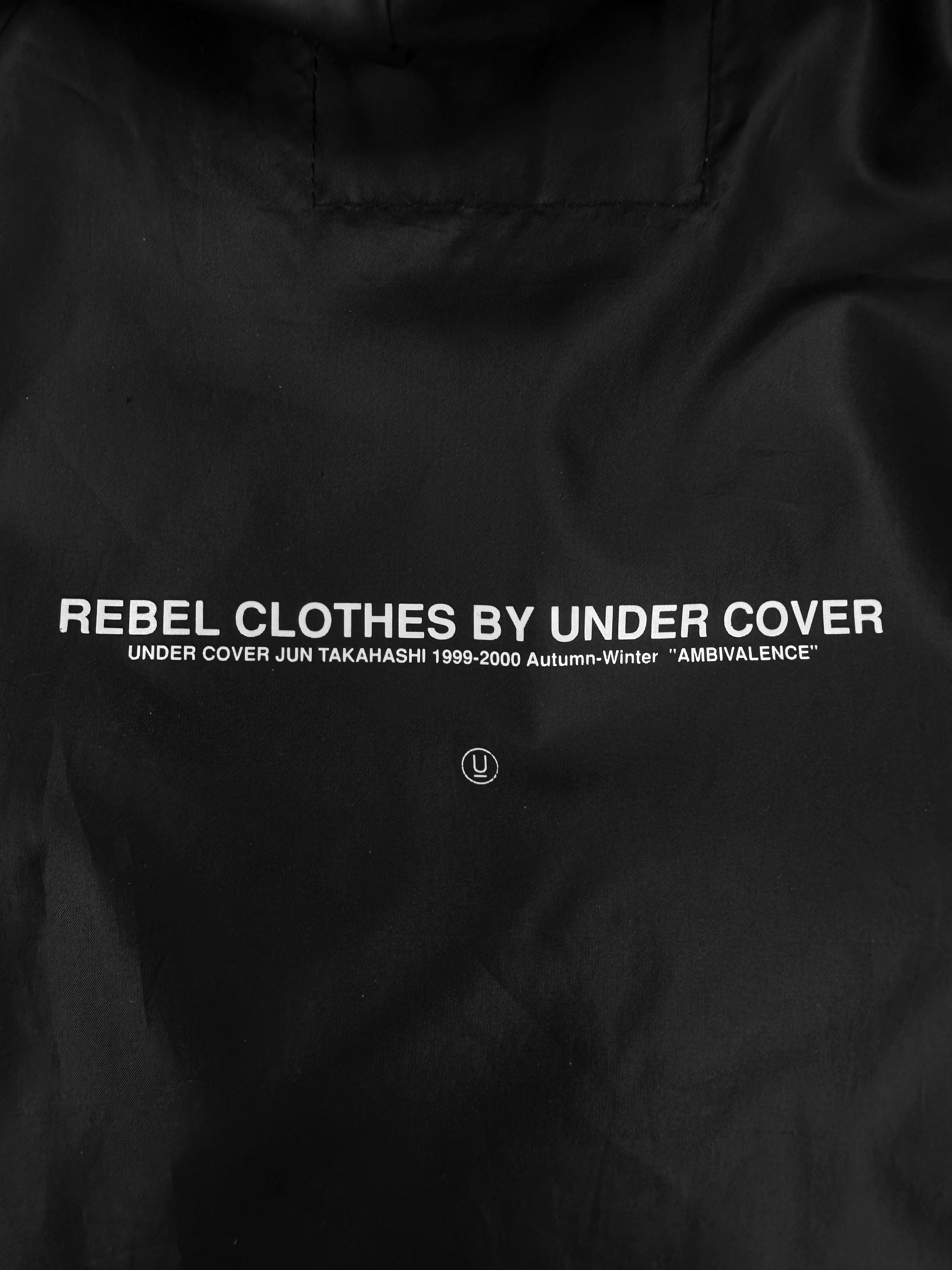 AW99 Undercover ‘Ambivalence’ Packable Black Anorak