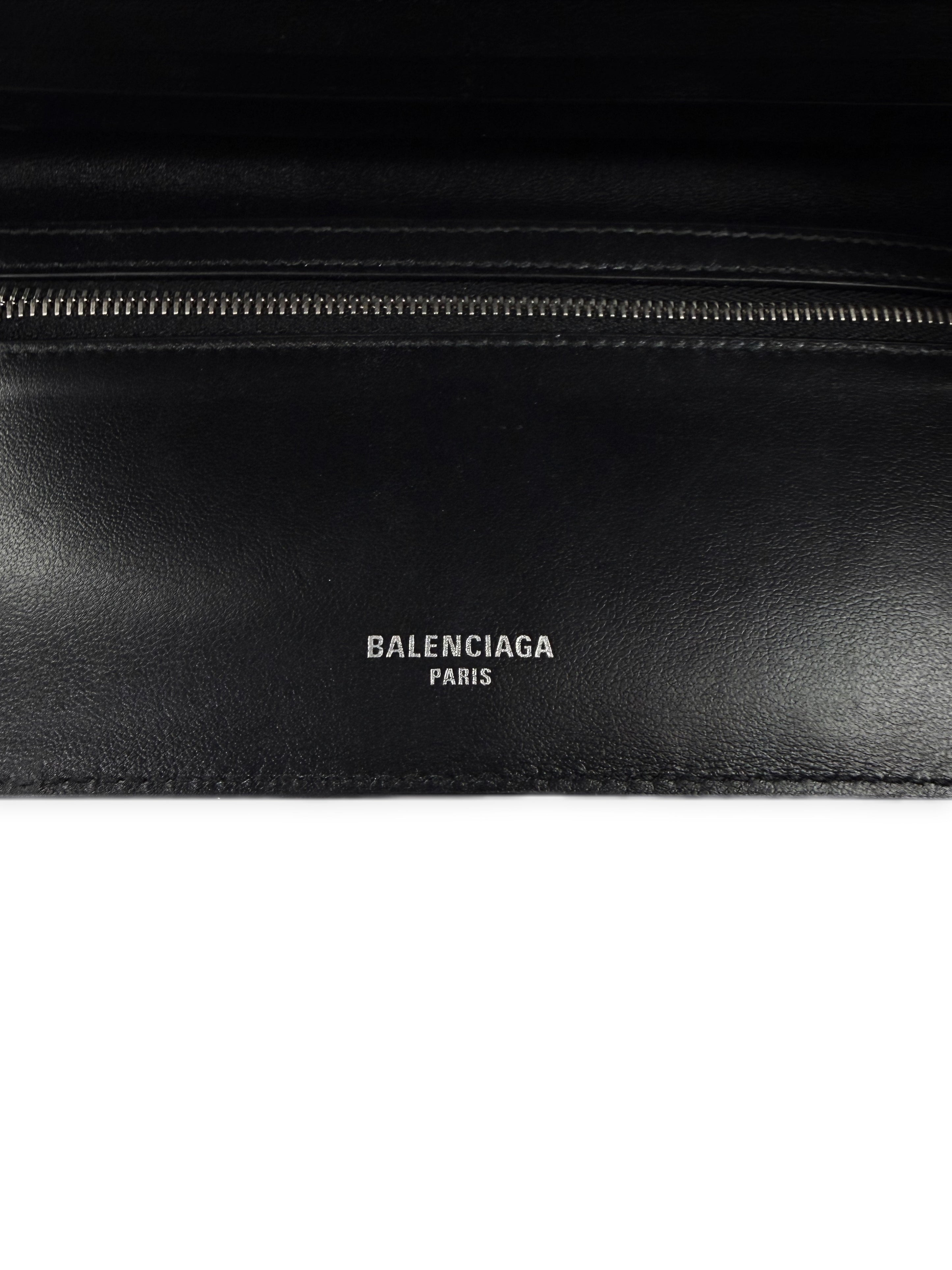 SS24 Balenciaga Leather Trompe L’Oeil Passport Long Wallet