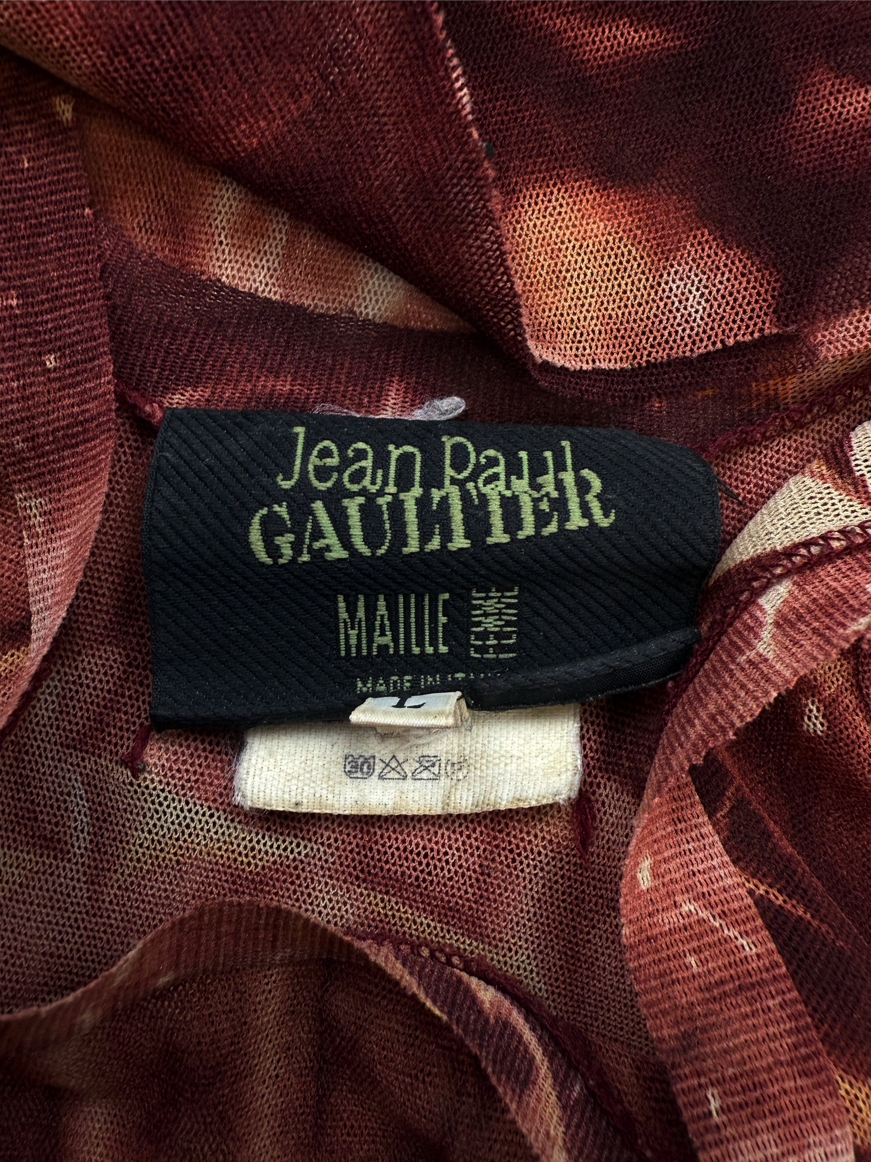 SS01 Jean Paul Gaultier ‘Satan’ Tattoo Mesh Tank Top