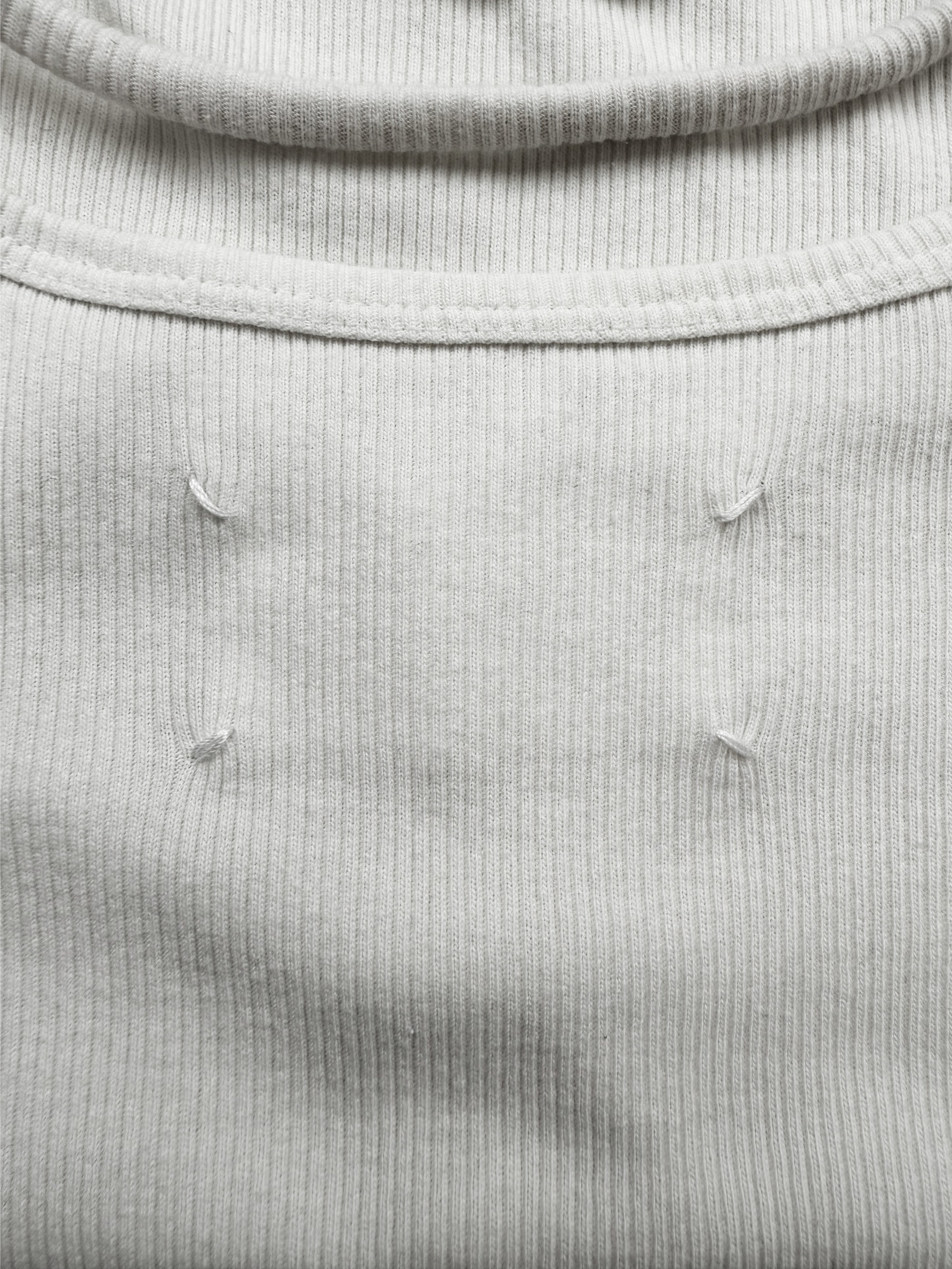 AW02 Maison Margiela Quad-String White Ribbed Tank Top
