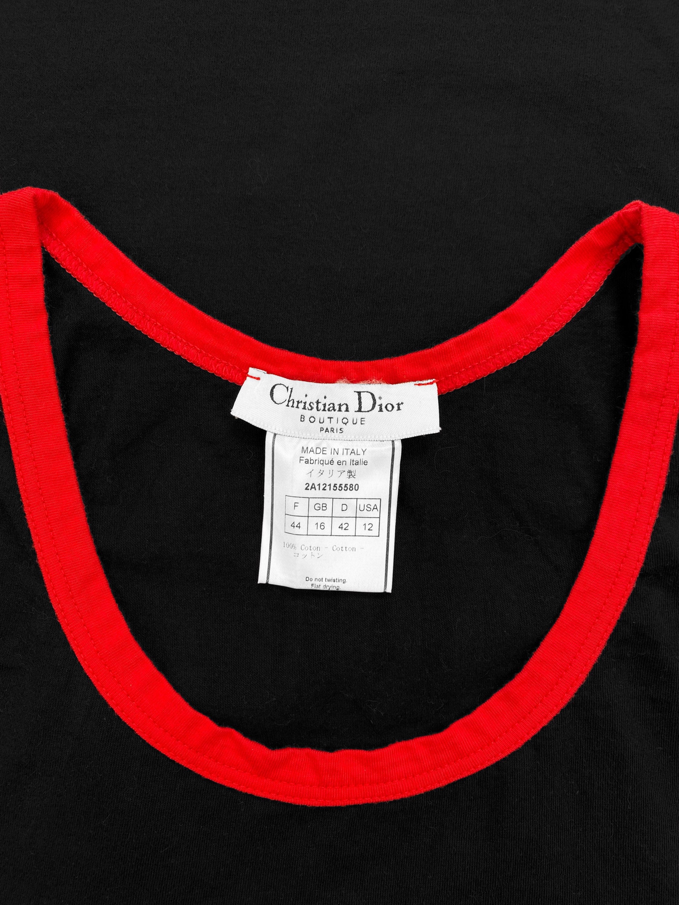SS02 Dior by John Galliano “1947” Gothic Blood Red Tank Top