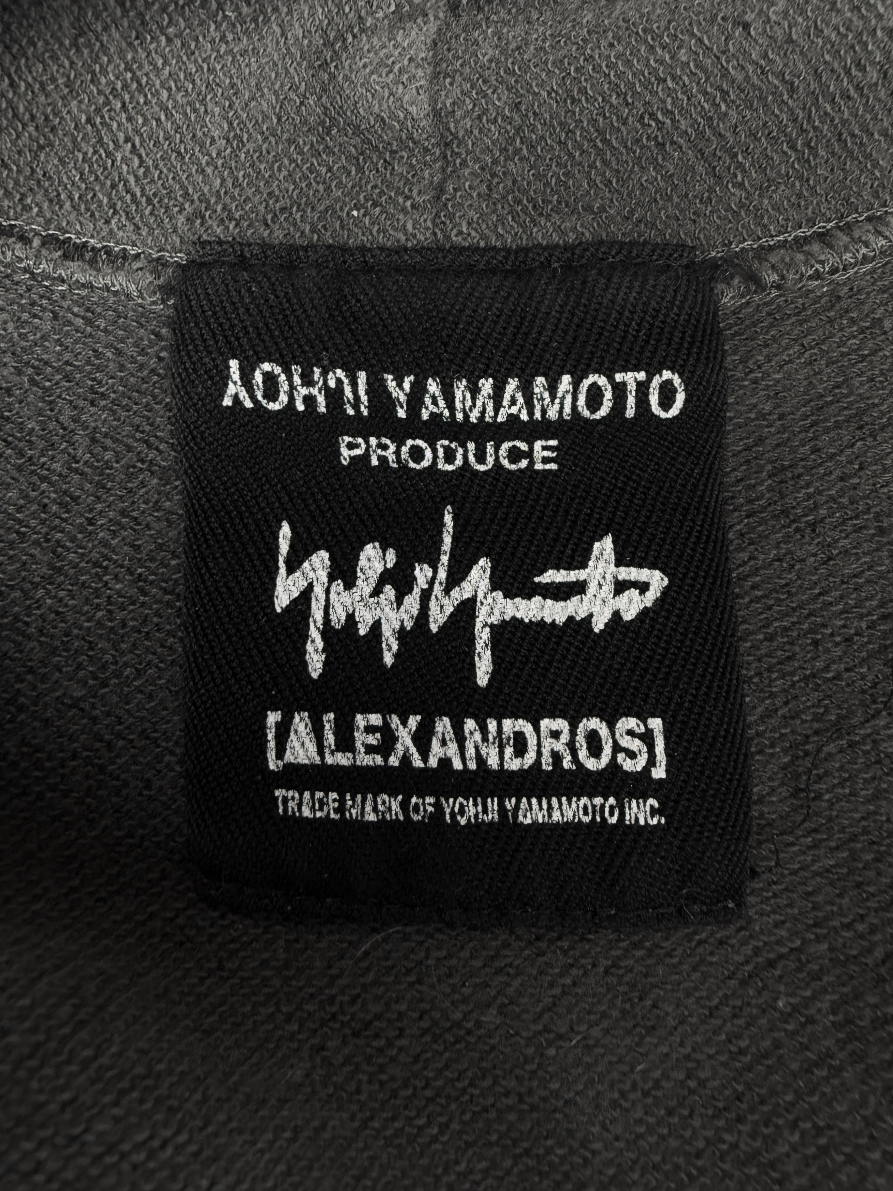 Yohji Yamamoto Produce Slate Grey Back Graphic Hoodie