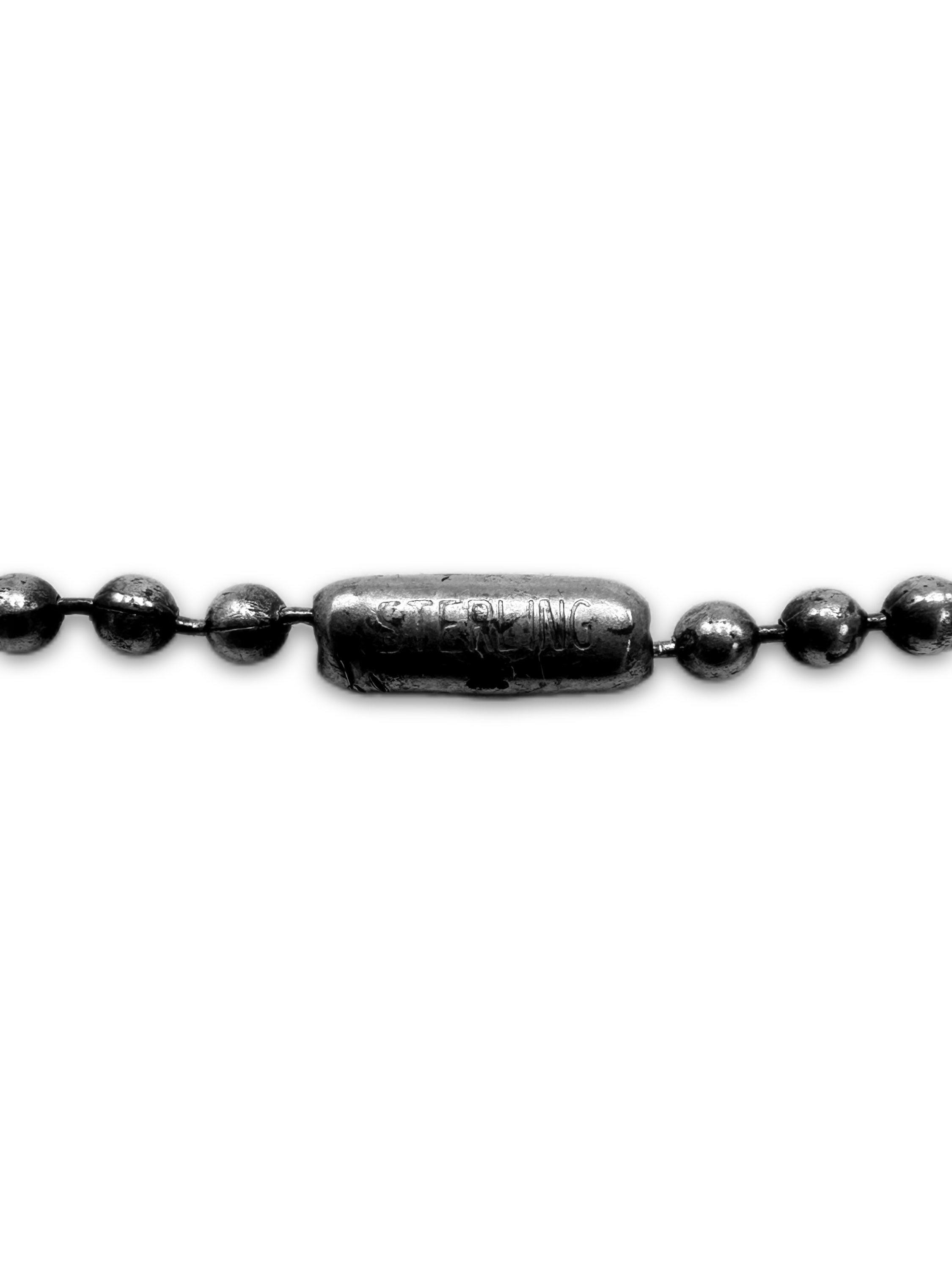 Chrome Hearts 16.5 inch .925 Silver Ball Chain Necklace