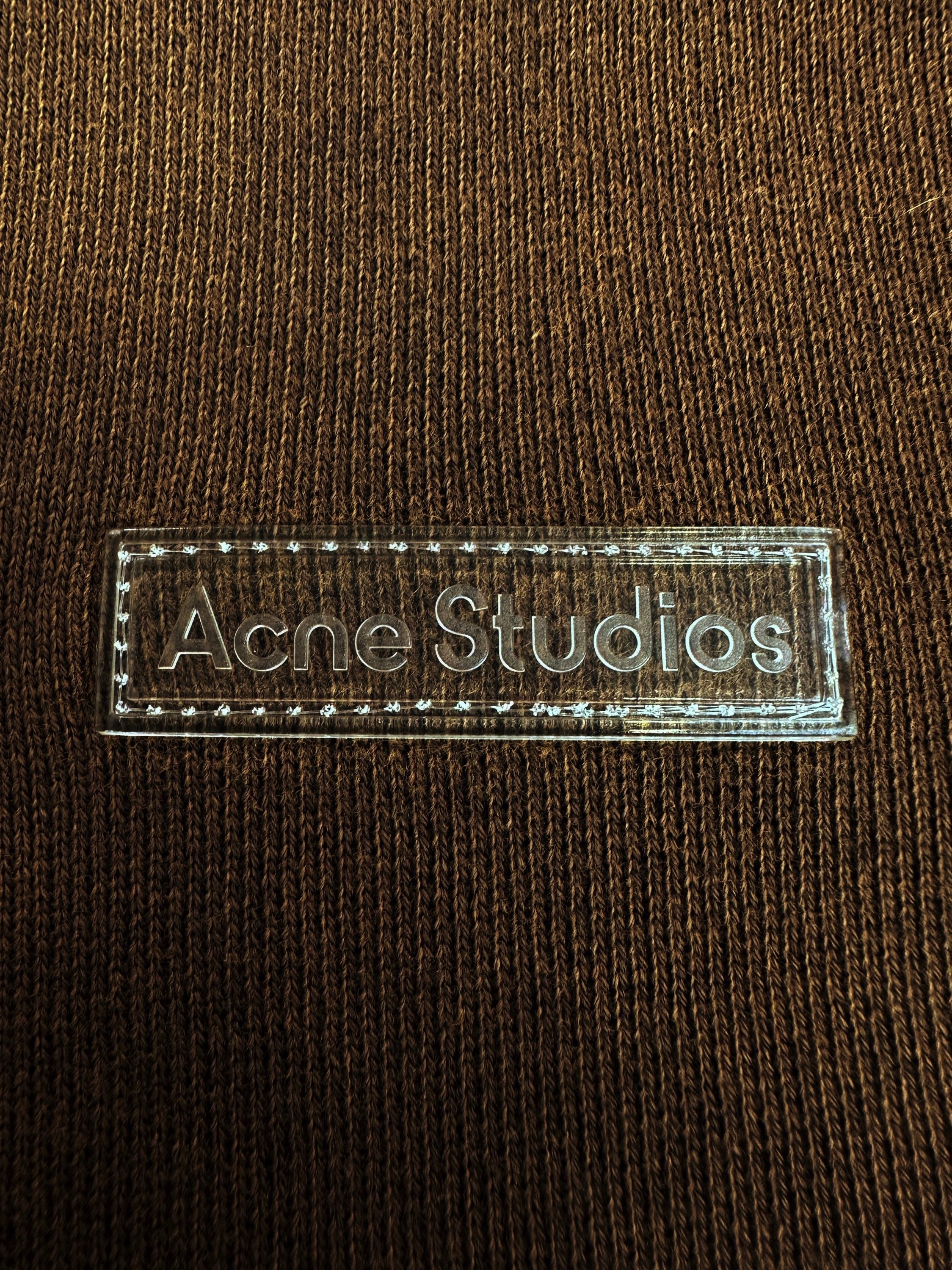 Acne Studios Dark Brown Cropped Heavy Weight Hoodie