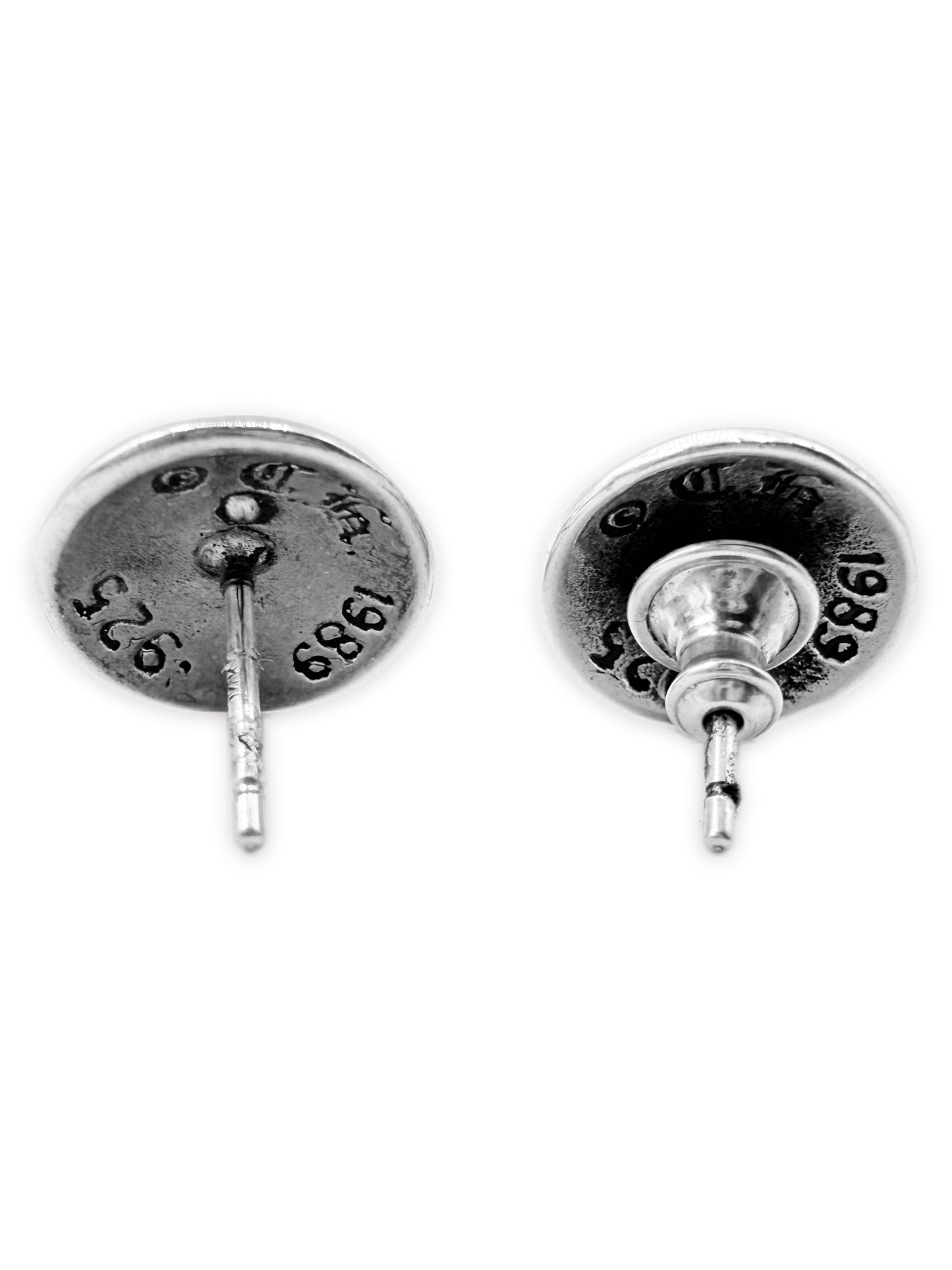 Chrome Hearts Floral Stud .925 Silver Earrings Set
