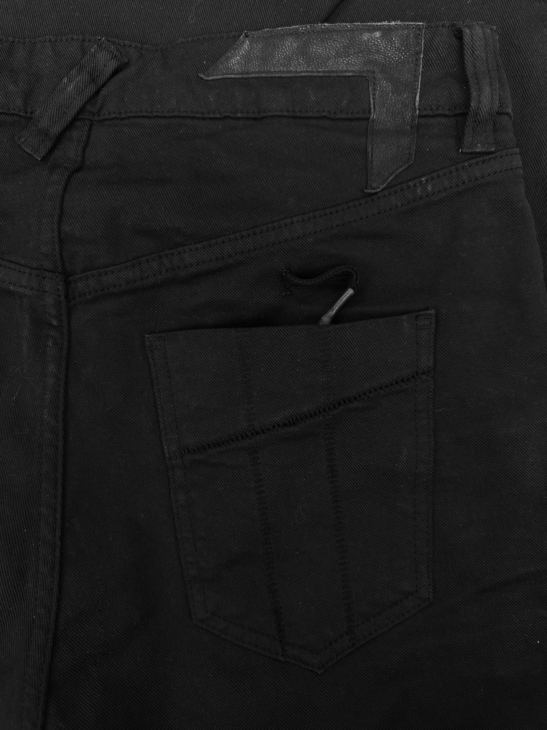 Boris Bidjan Saberi Black J Cut Asymmetric Denim