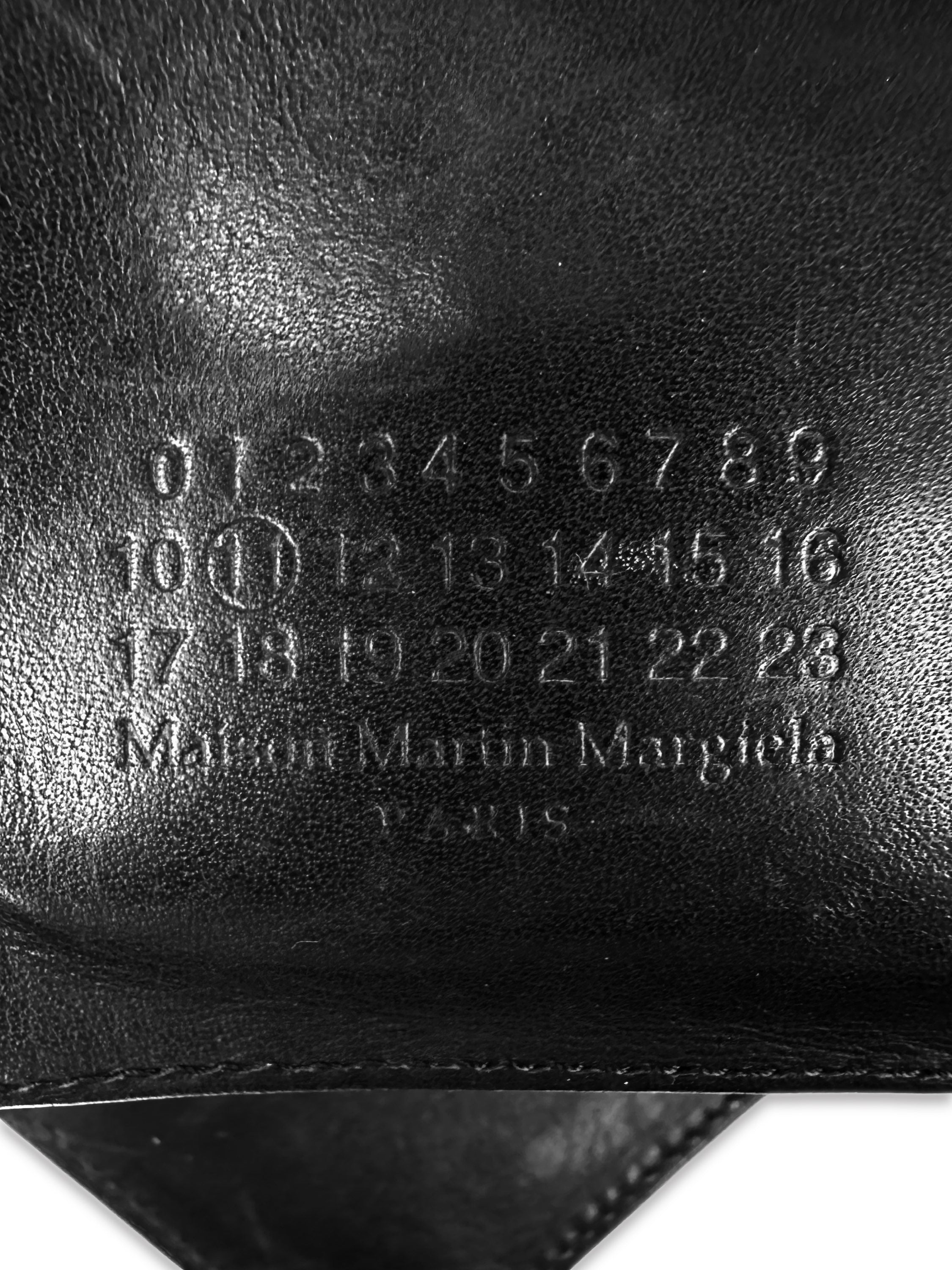 Maison Margiela Black Leather Embossed Bifold Wallet