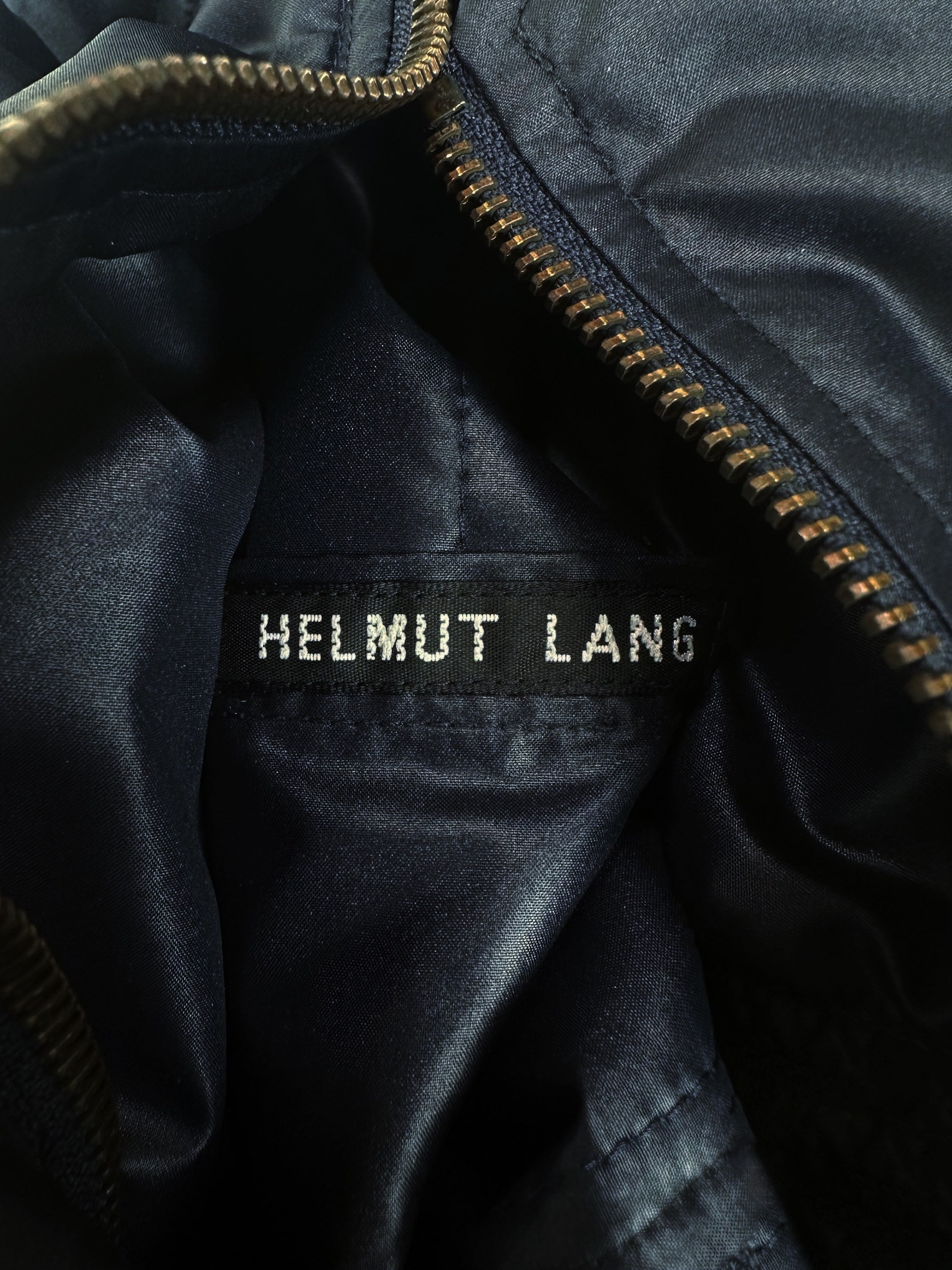 00s Helmut Lang Navy Blue Check Pocket Sleeveless Vest