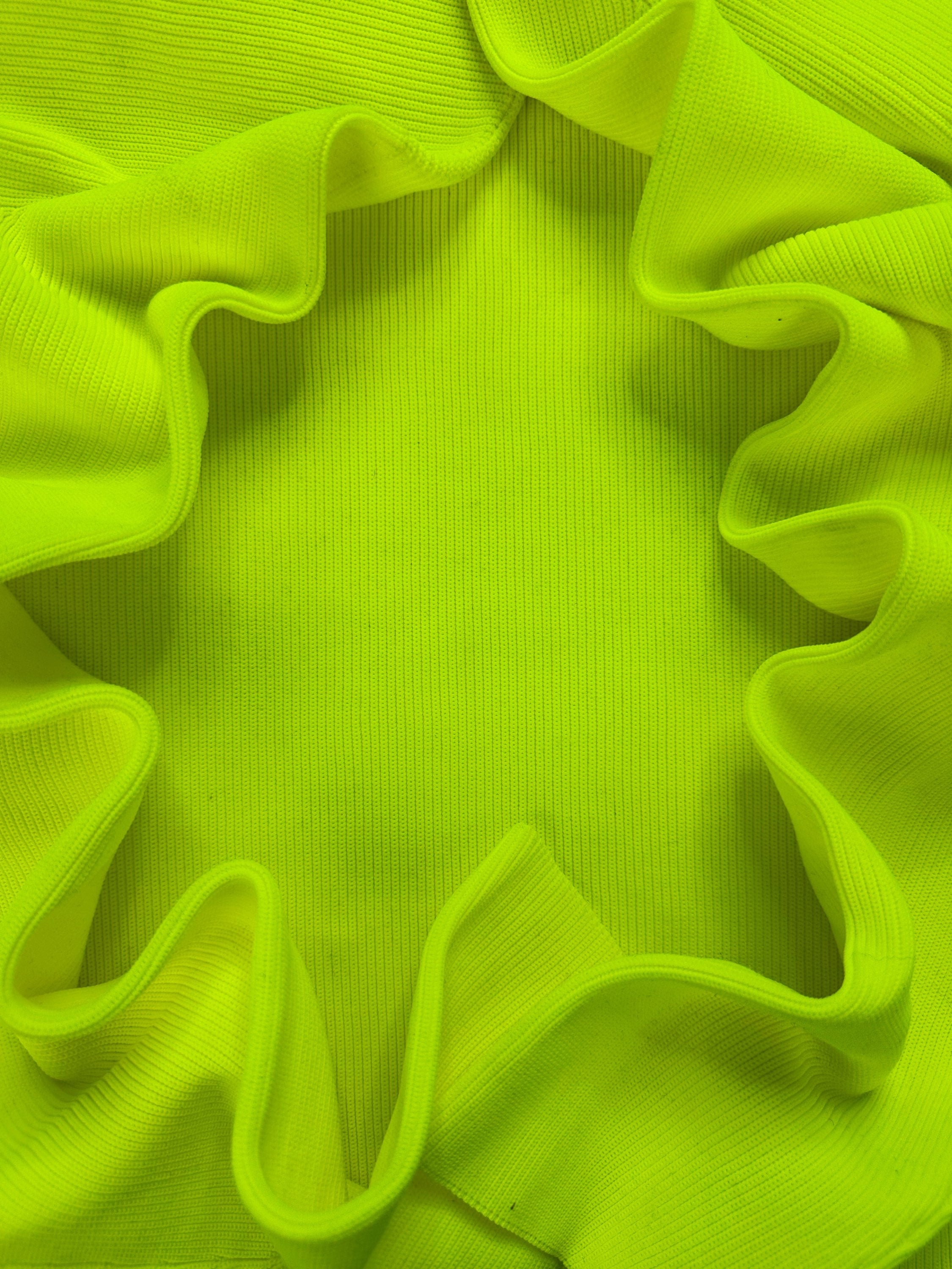 00s Helmut Lang ‘Neon Green’ Ribbed Long Sleeve Shirt