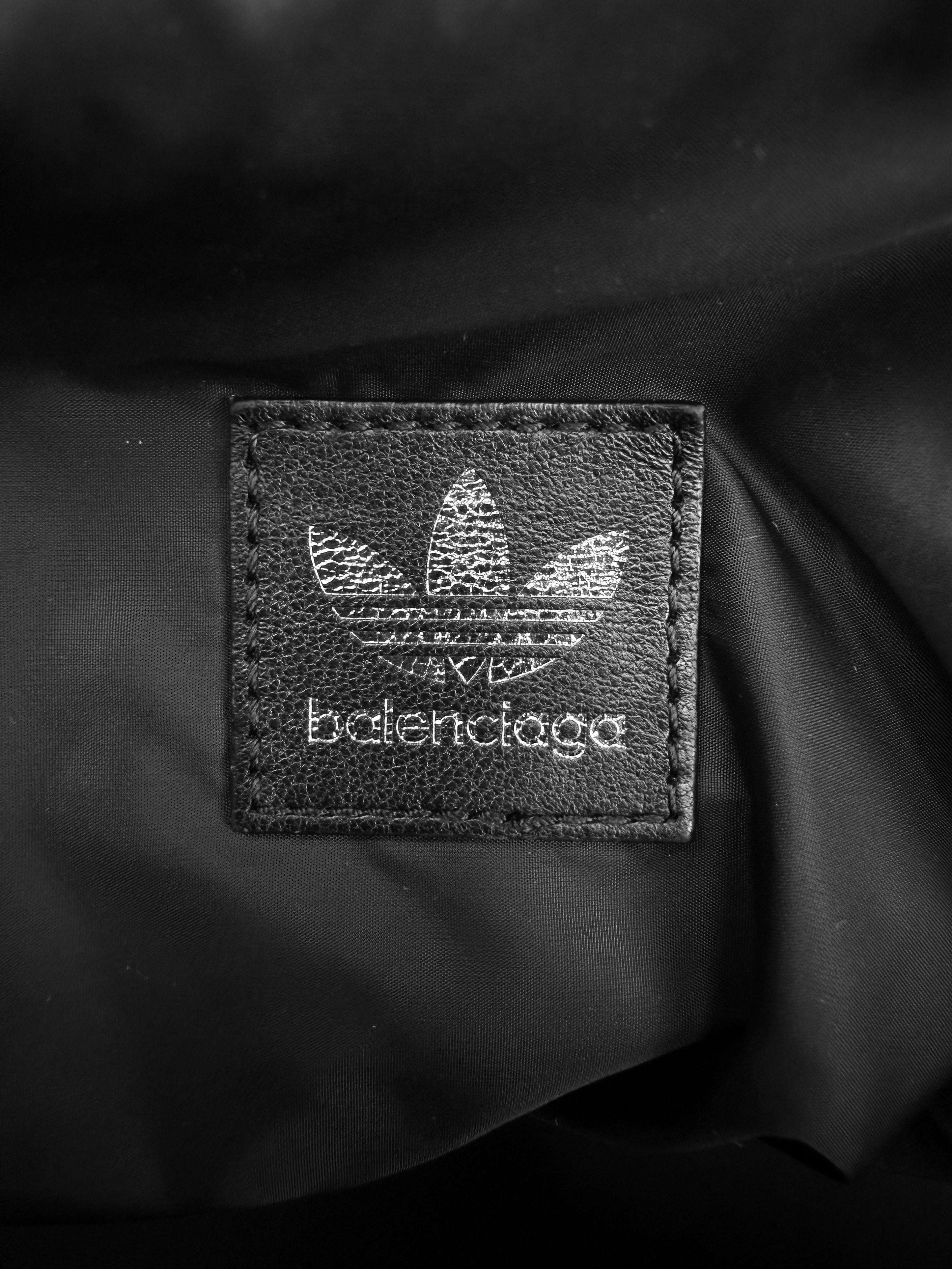SS23 Balenciaga x Adidas Three Stripe Leather Trefoil Duffle Bag