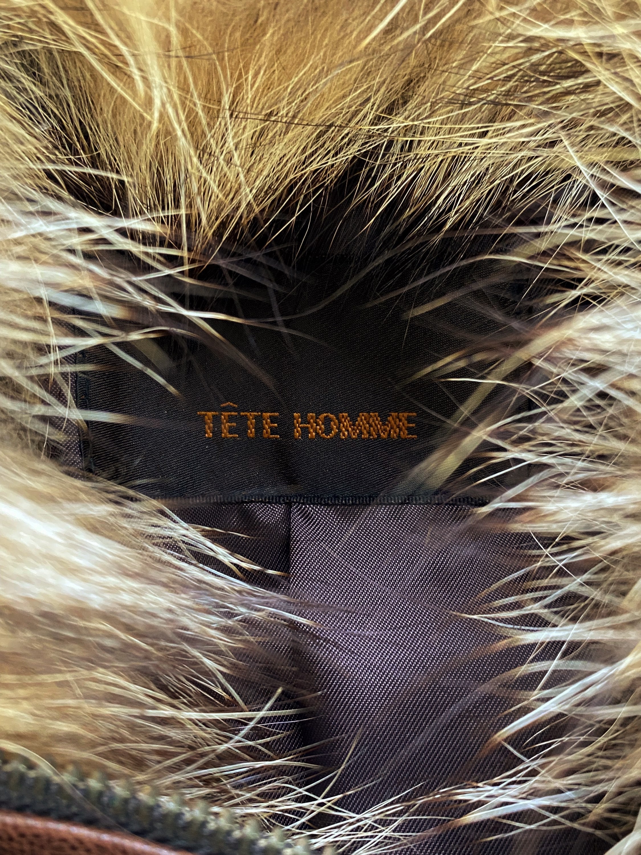 00s Tete Homme Caramel Fur Collar Multi Zip Leather Jacket