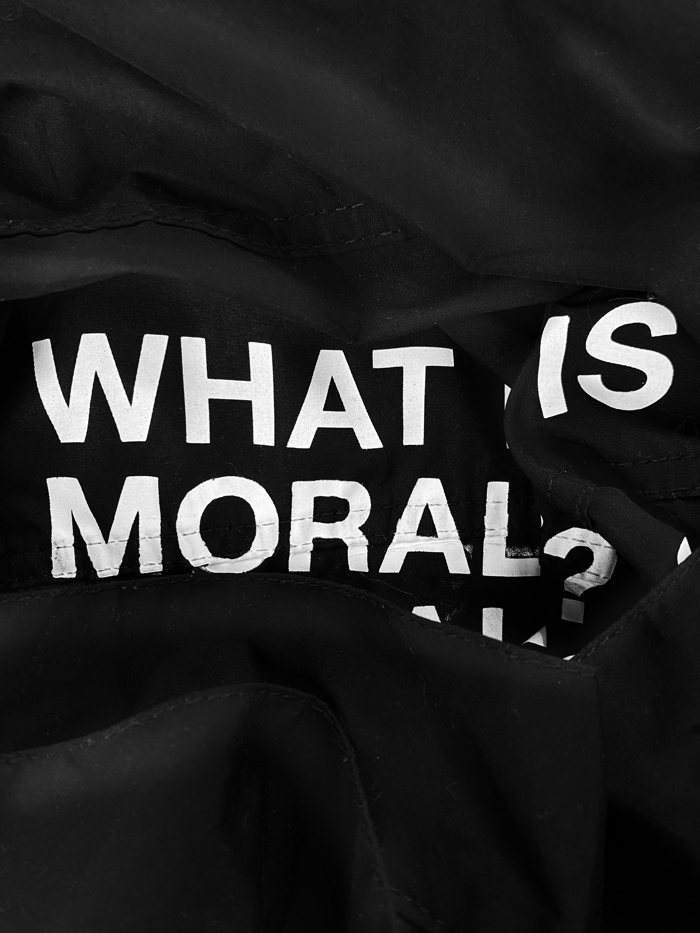 SS10 Junya Watanabe “Morality” Poem Black Trucker Jacket