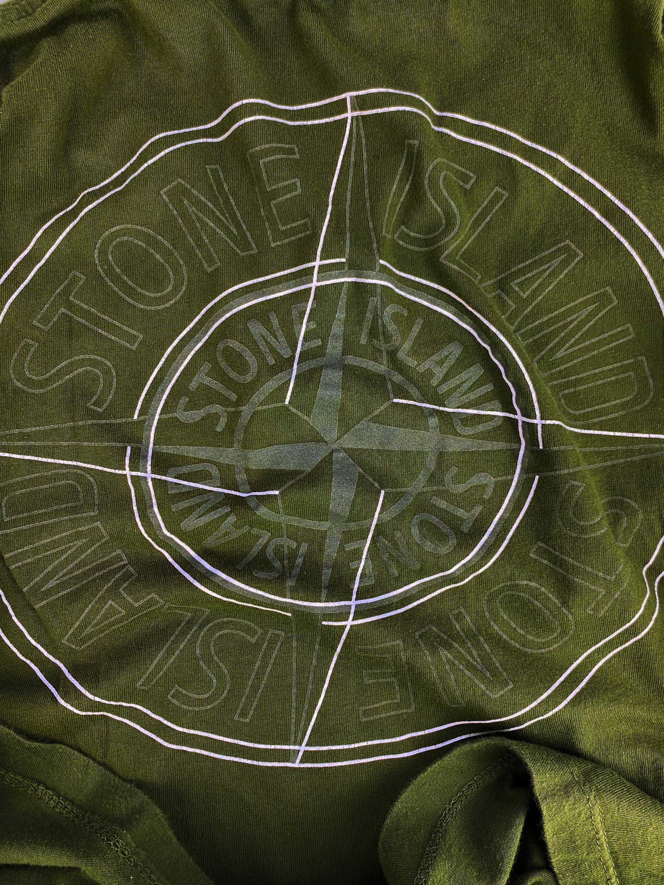 Stone Island Olive Green Logo Compass T-Shirt