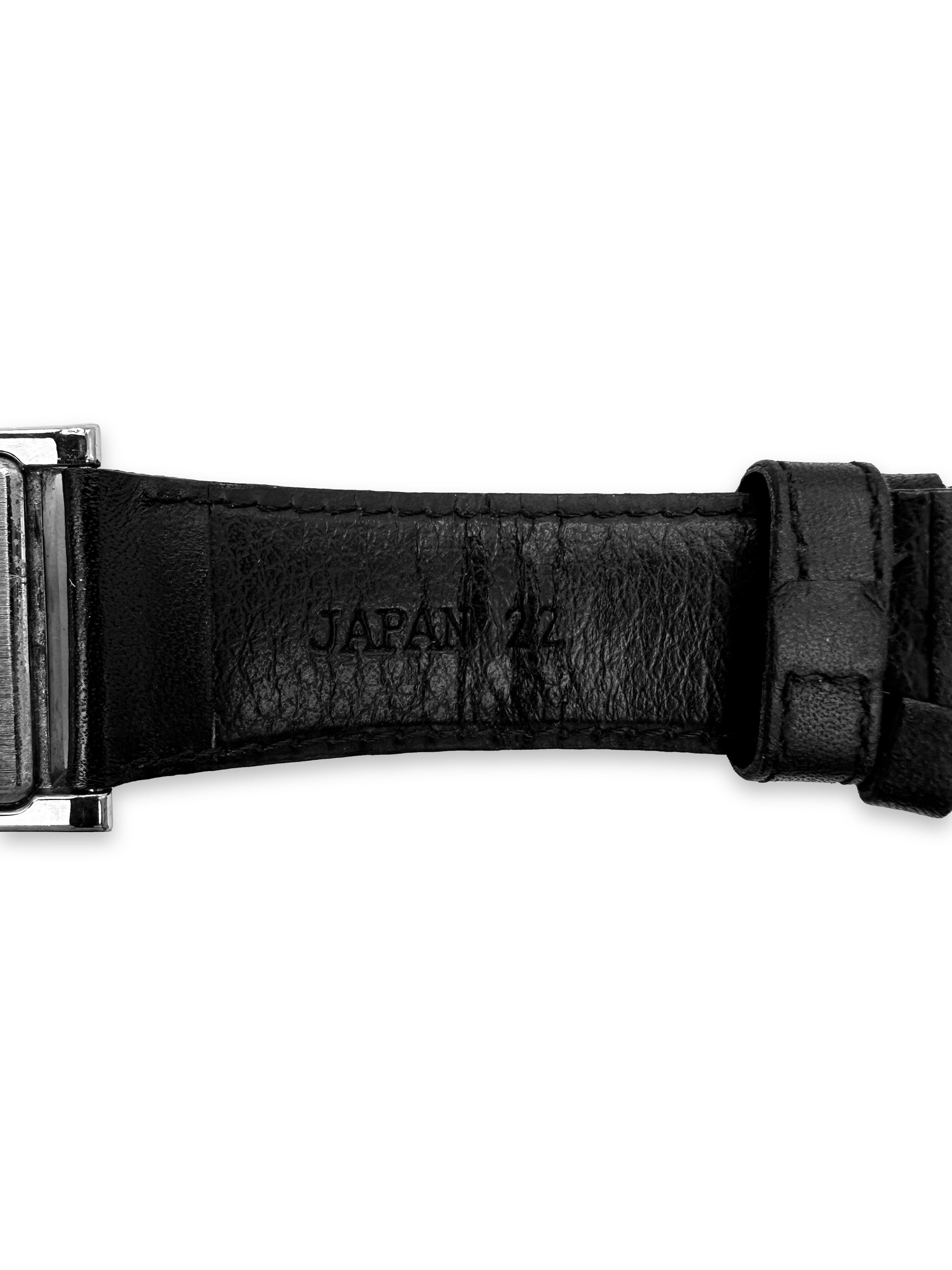 Jean Paul Gaultier Leather Rouded Face Wristwatch