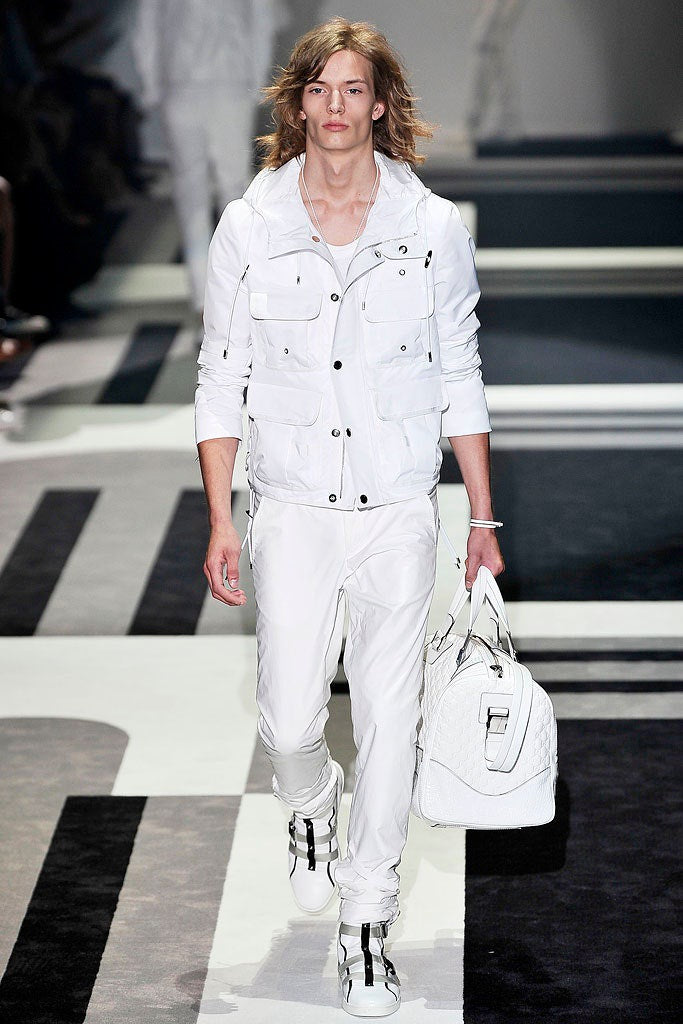 SS10 Gucci Tech Parachute Bondage Strap Leather Sneakers