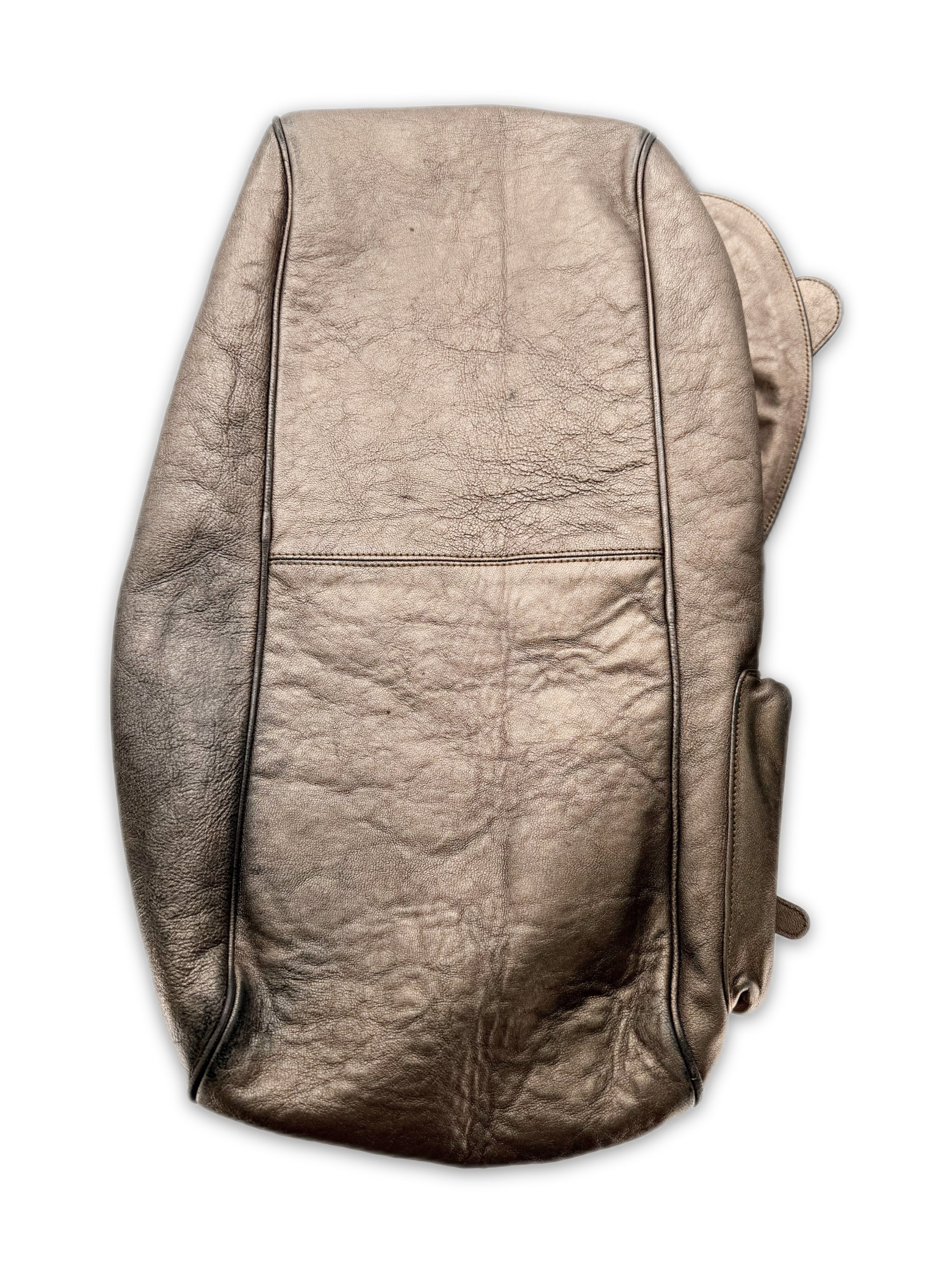 00s Christian Dior Gaucho Silver Leather Large Saddle Bag