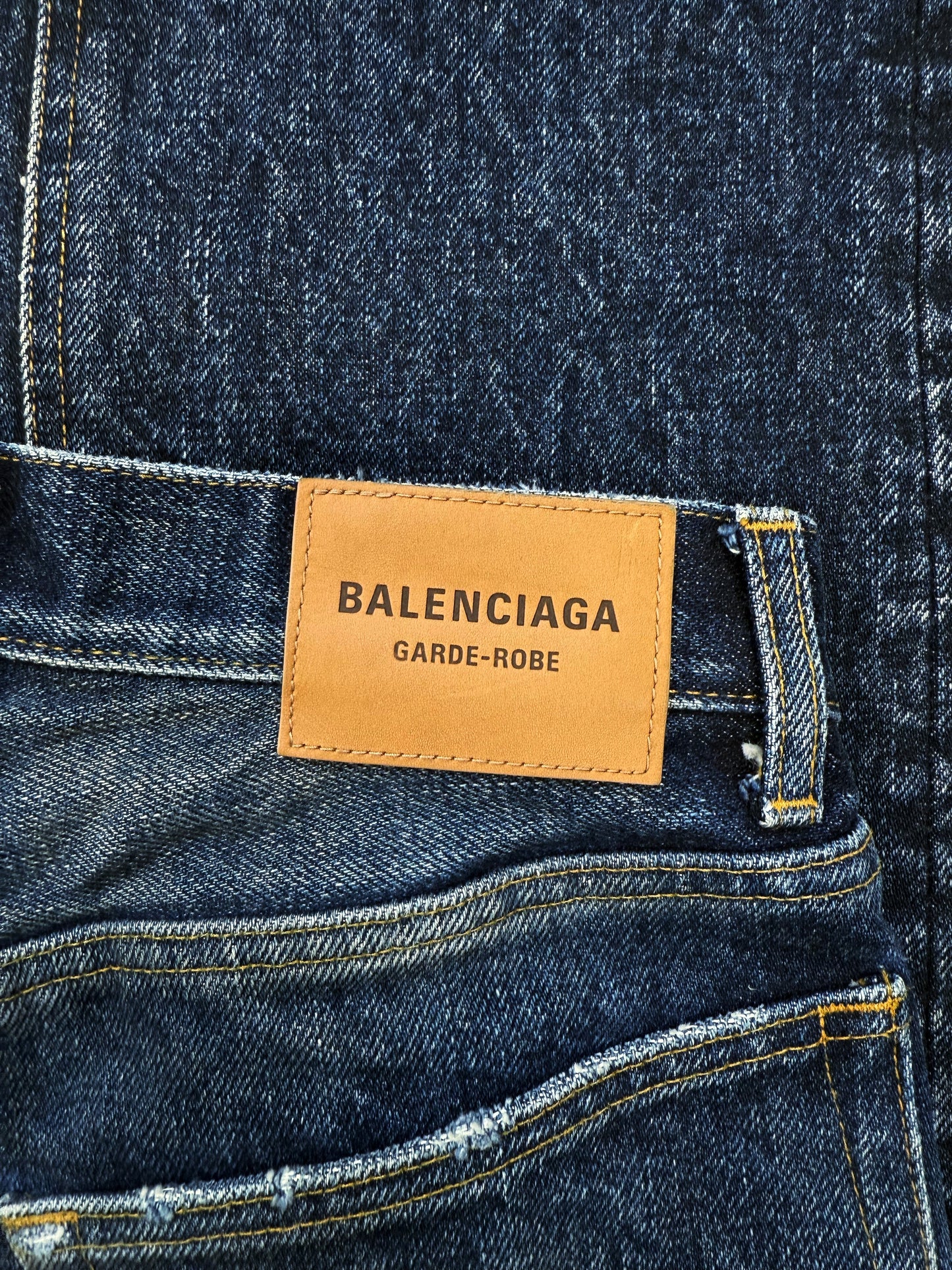 Balenciaga Selvedge Straight Cut Blue Heavy Weight Denim