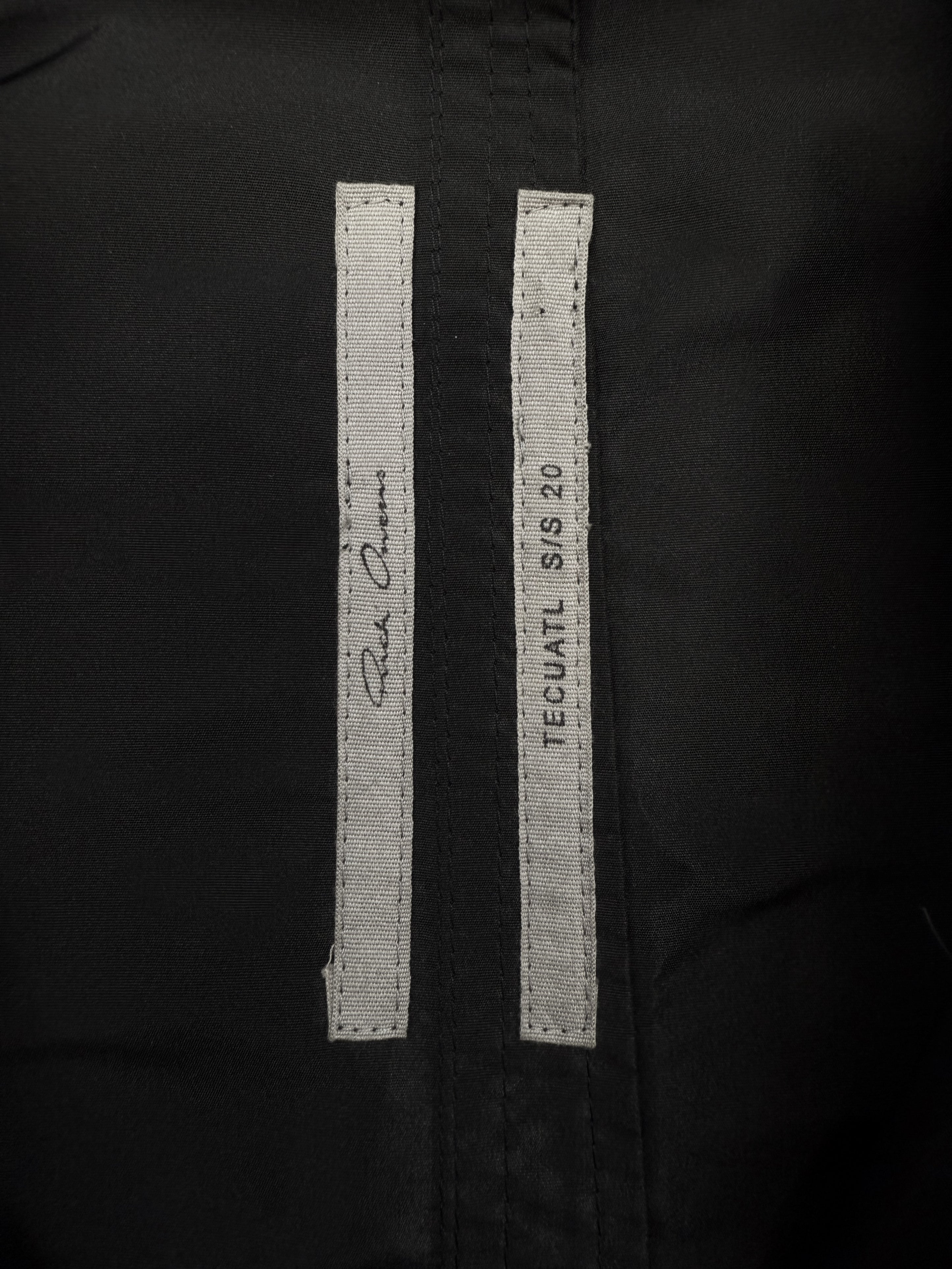 SS20 Rick Owens ‘Tecuatl’ Bauhaus Cargo Pocket Trench Coat