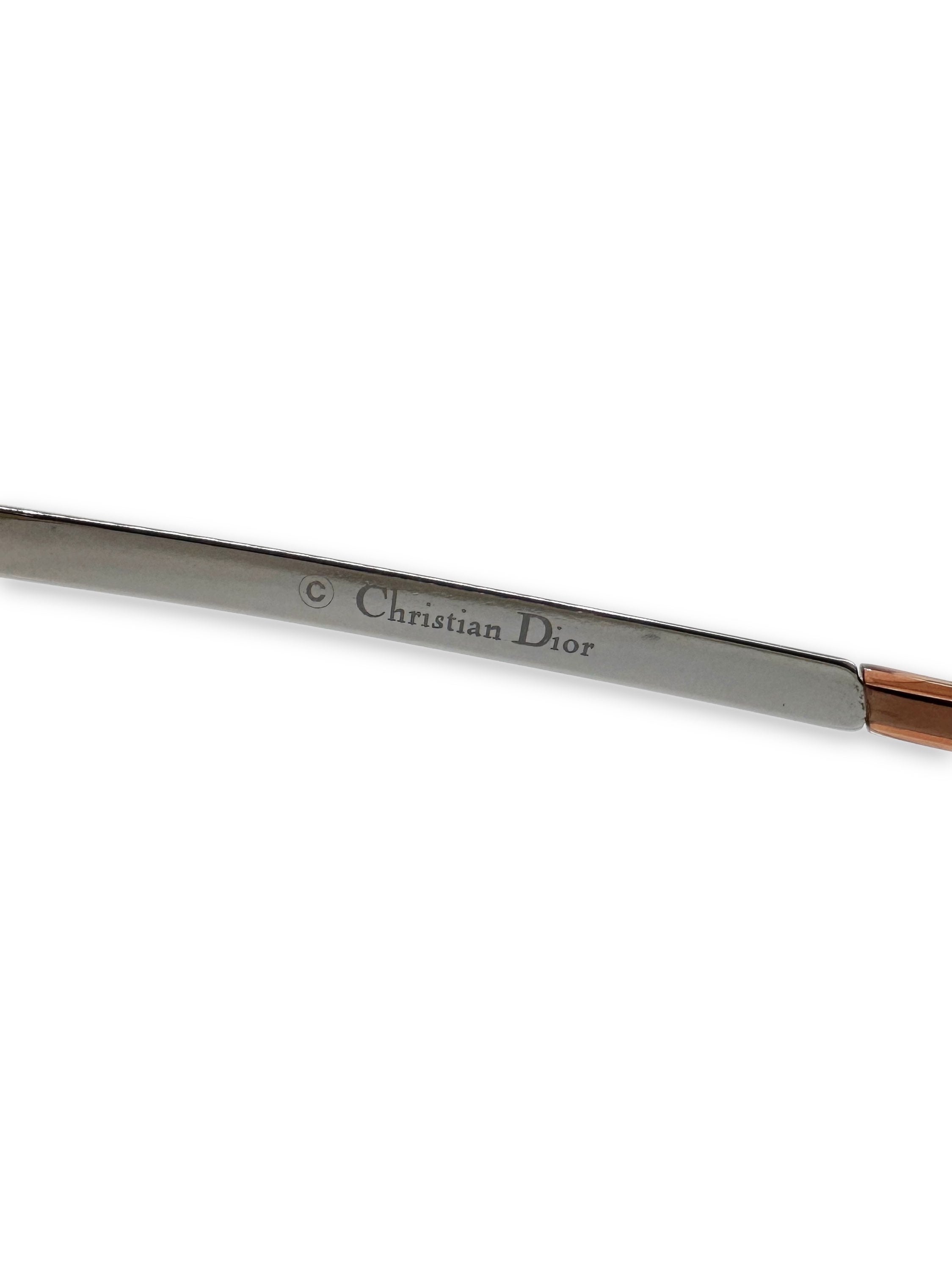 00s Dior ‘Star’ Motif Warm Tint Rimless Sunglasses