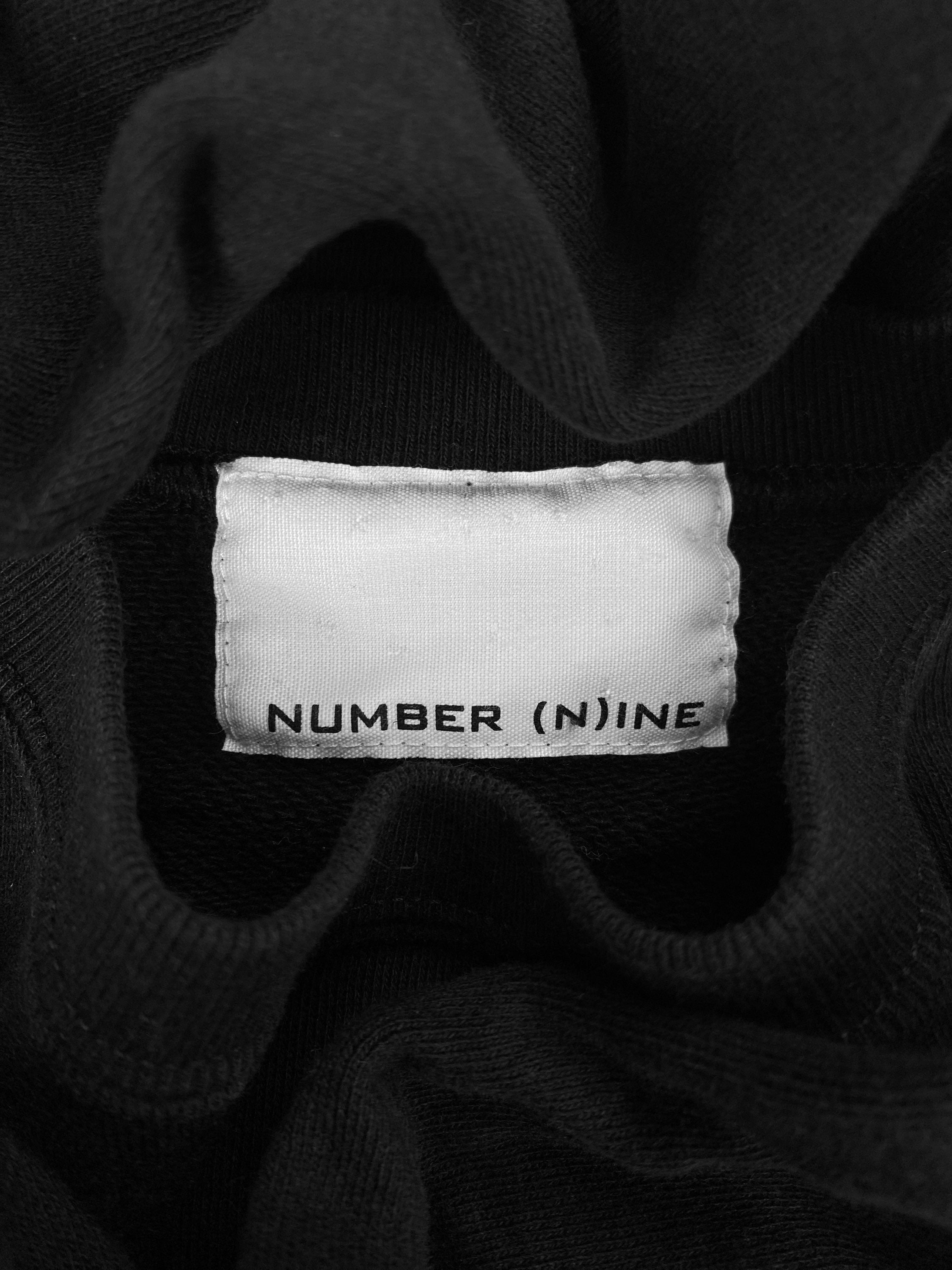 Number (N)ine Guitar Motif NN Lettering Black Crewneck