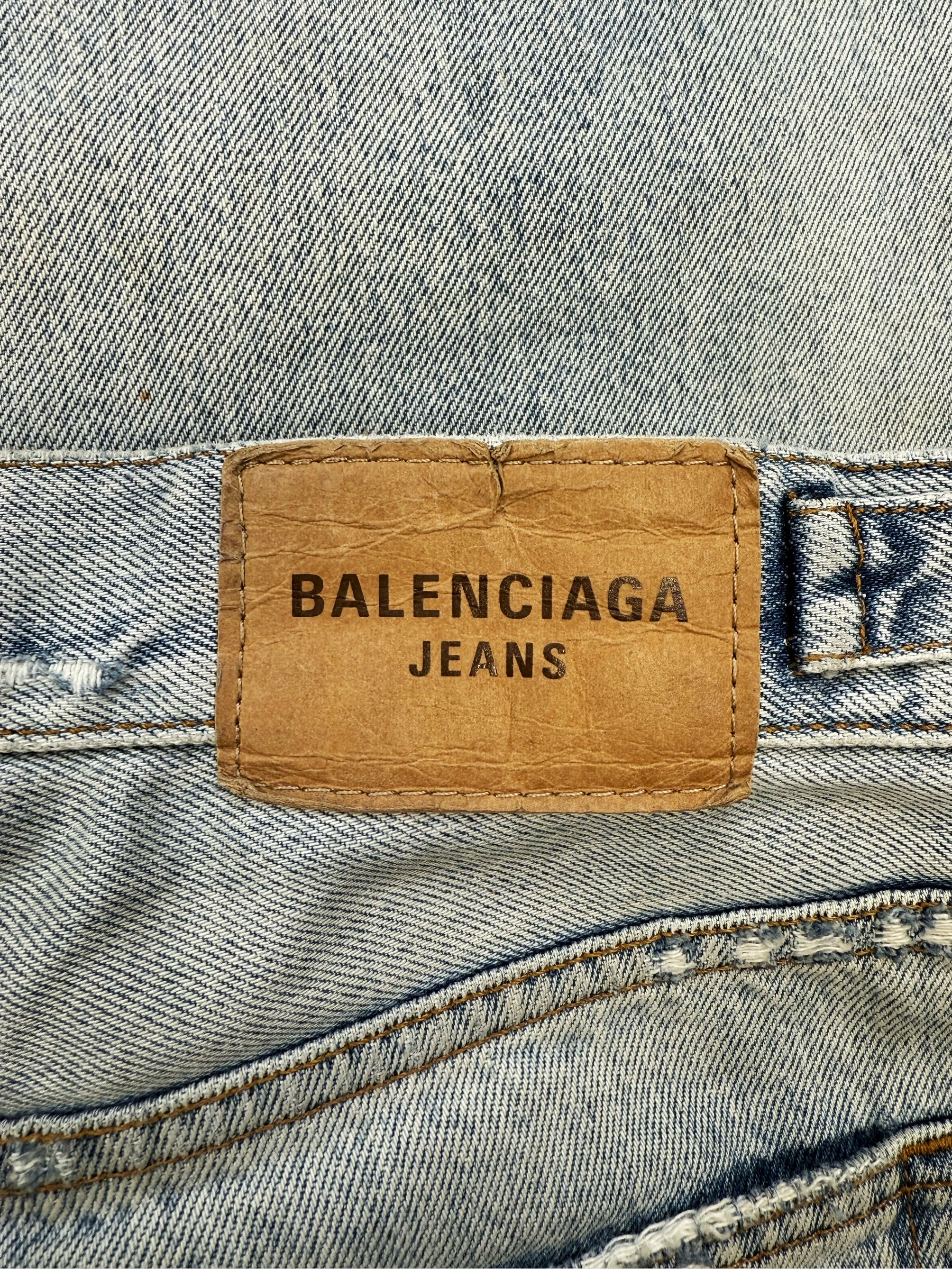 AW21 Balenciaga Light Blue Wash Boot Cut Denim