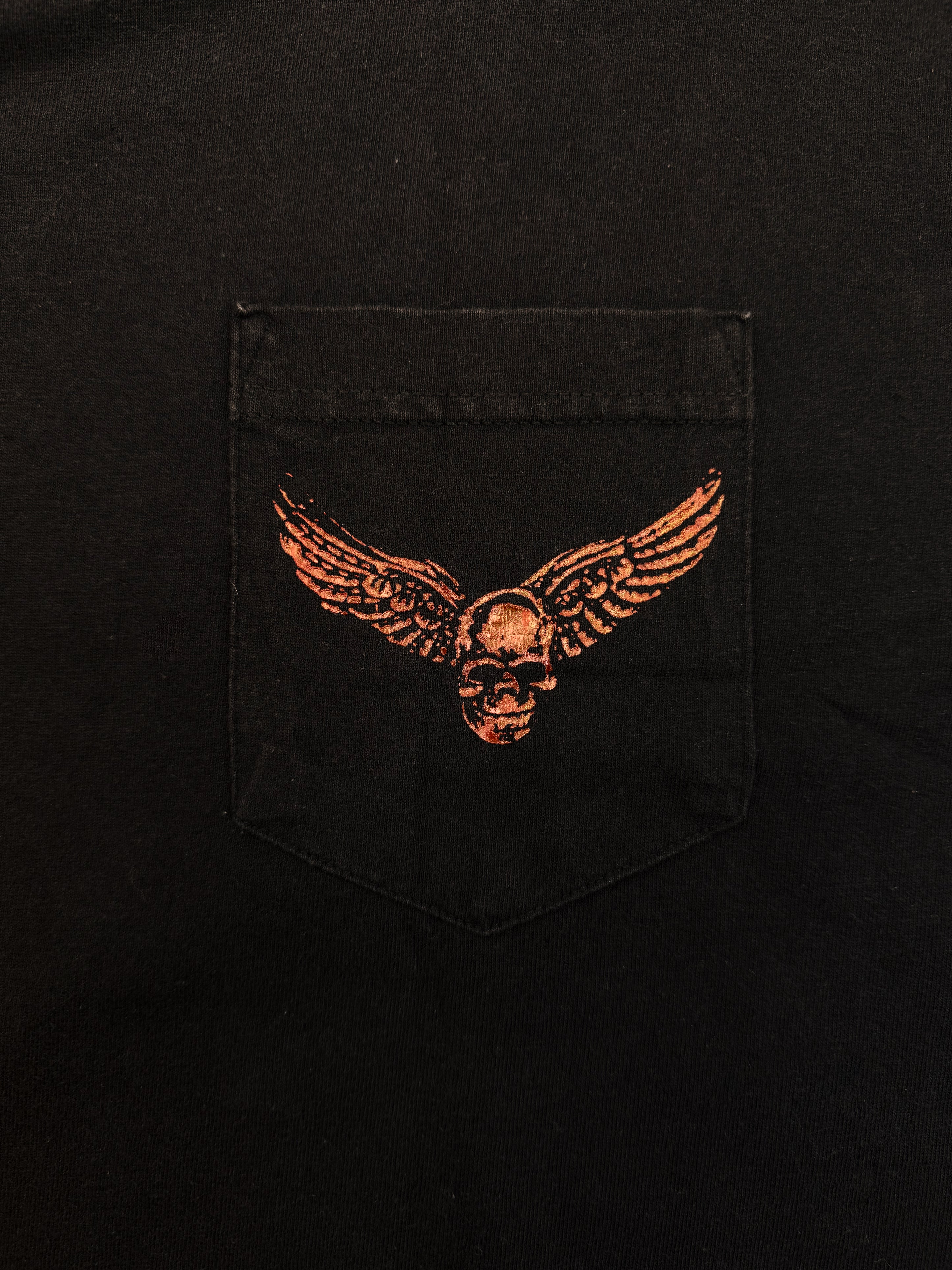 Chrome Hearts x Foti Burnt Red Faded Graphic T-Shirt